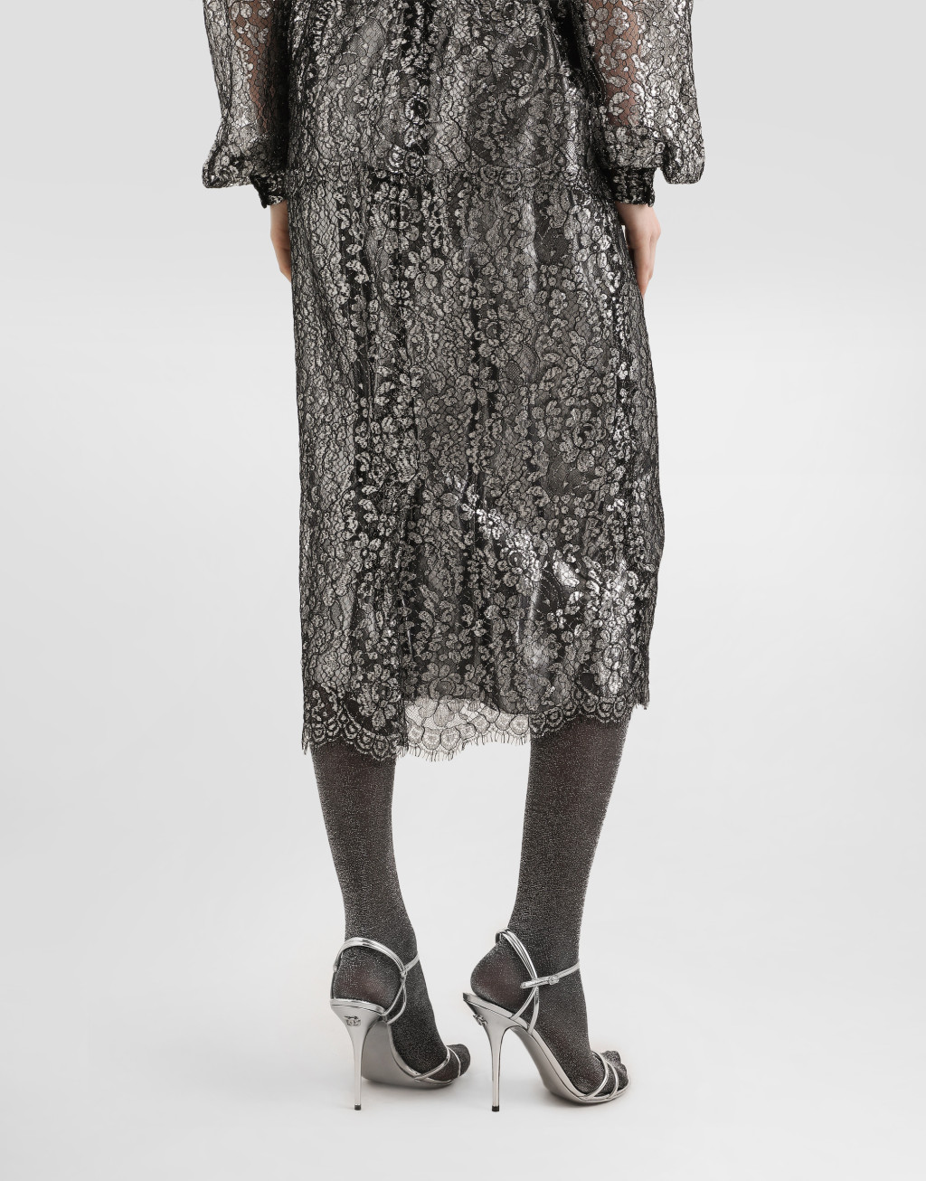 金银线蕾丝半裙5