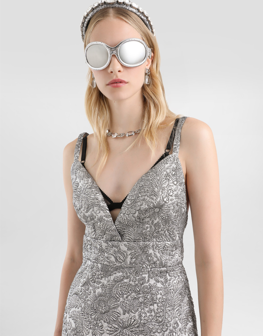 花卉织锦连衣裙4