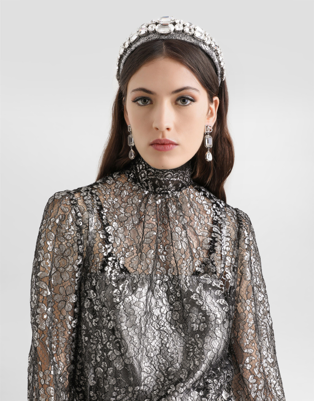 金银线蕾丝上衣4