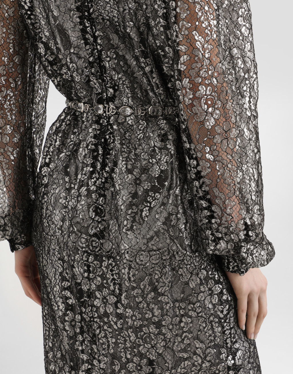 金银线蕾丝上衣5