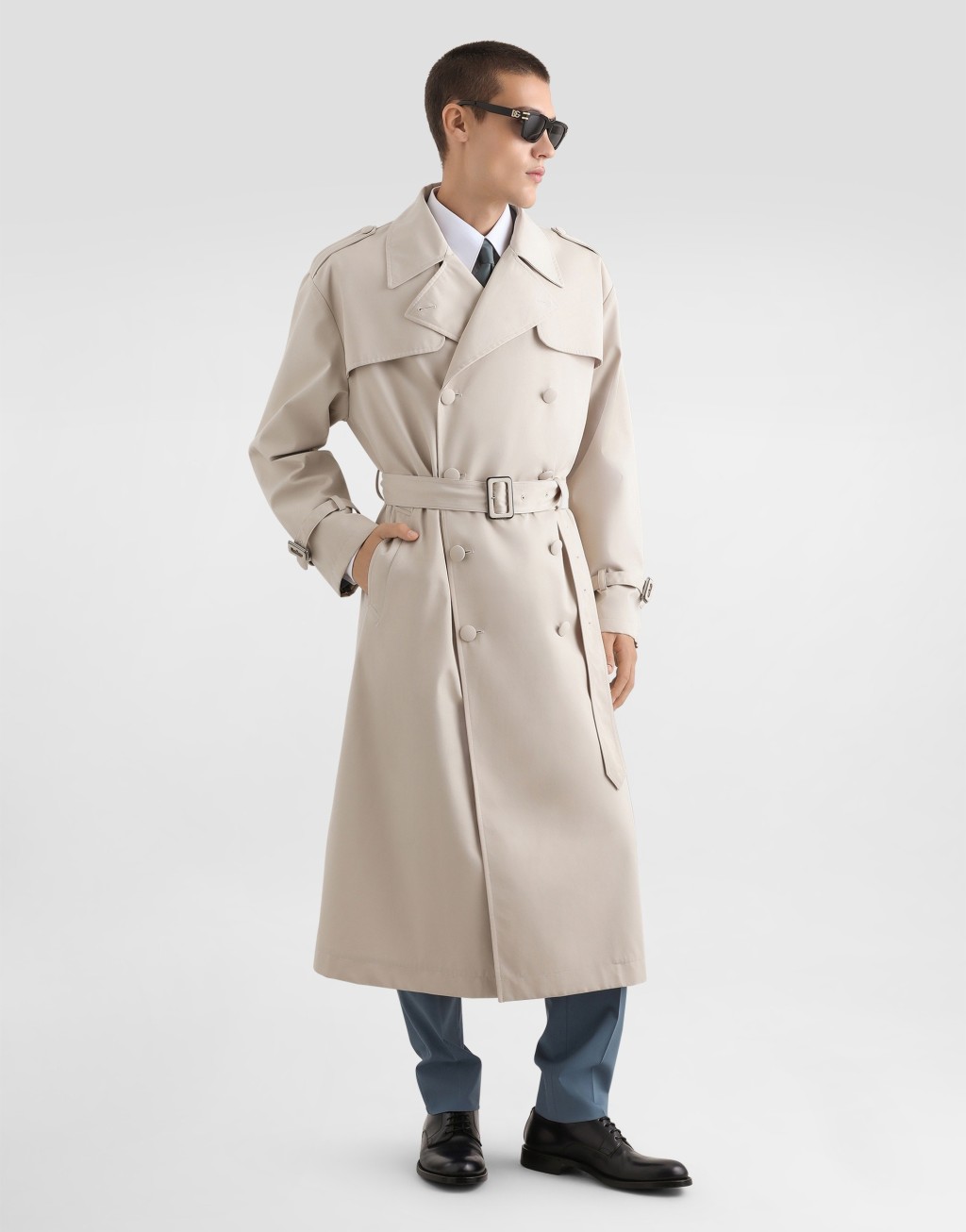 羊毛府绸双排扣夹克4