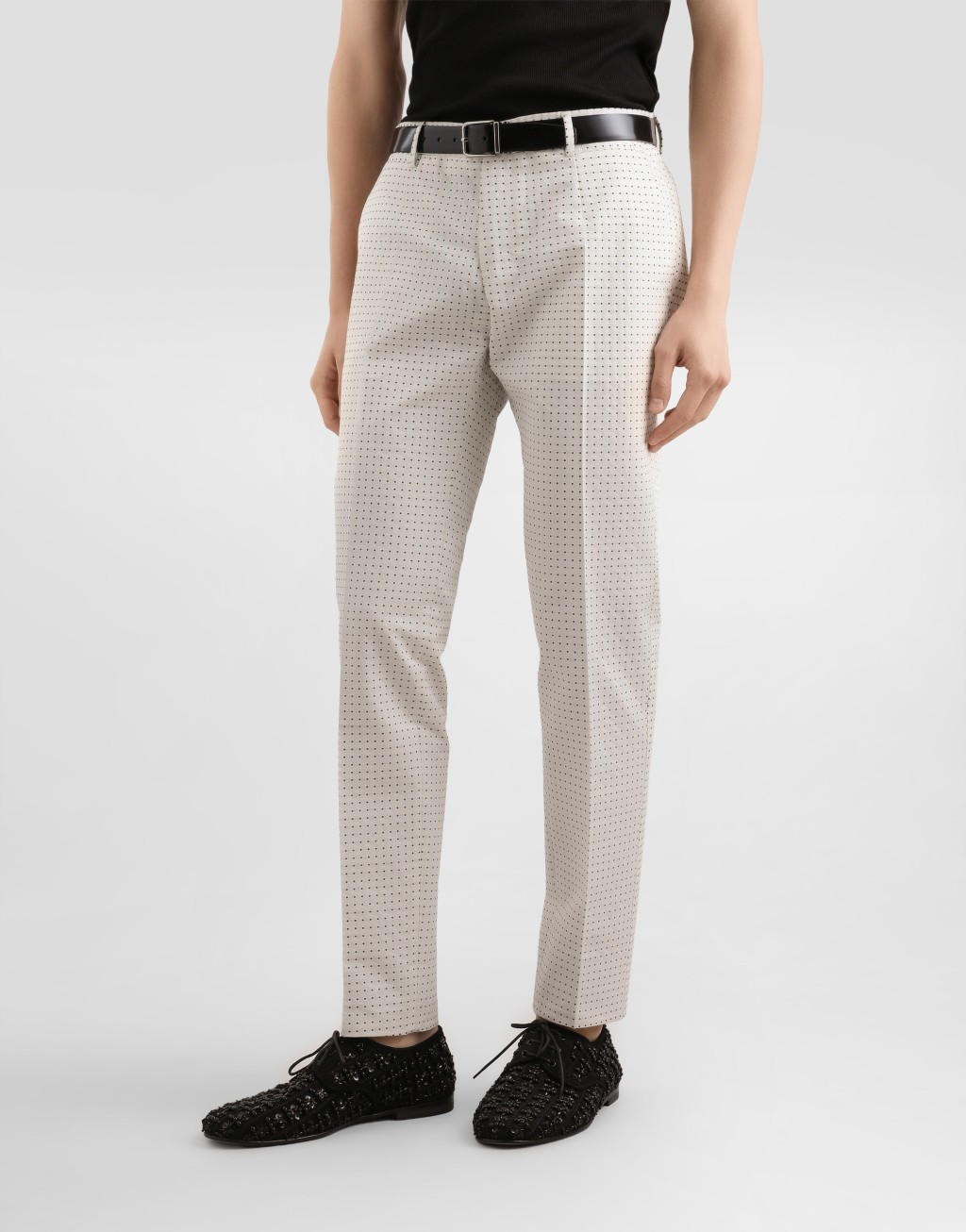 微型图案提花长裤4