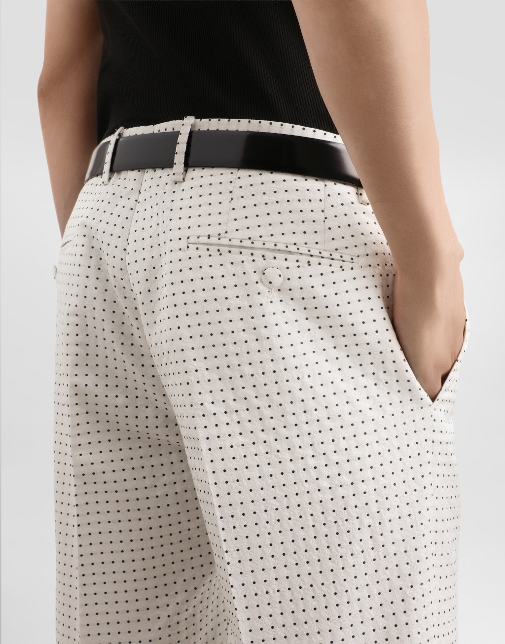 微型图案提花长裤5