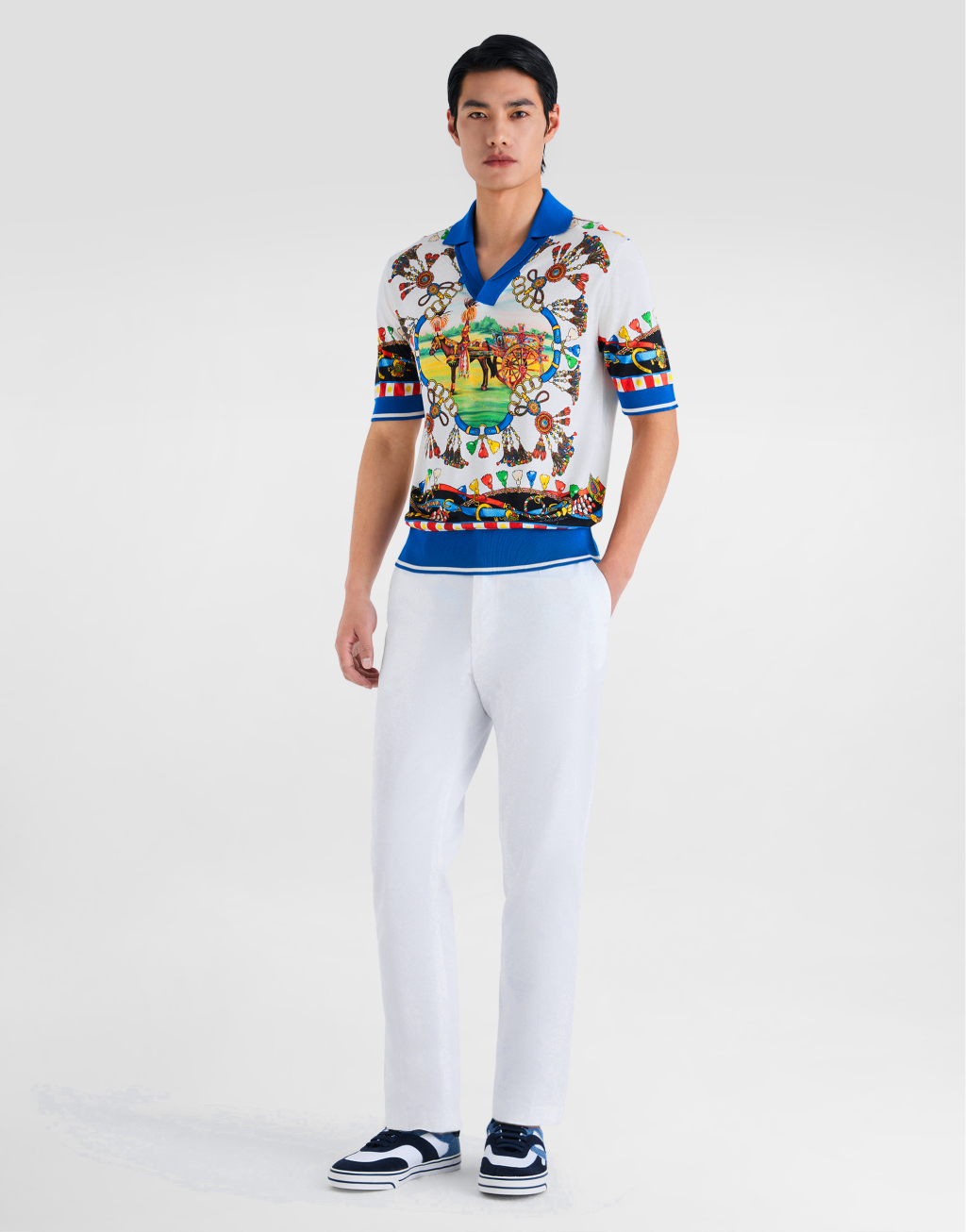 印花真丝Polo衫2