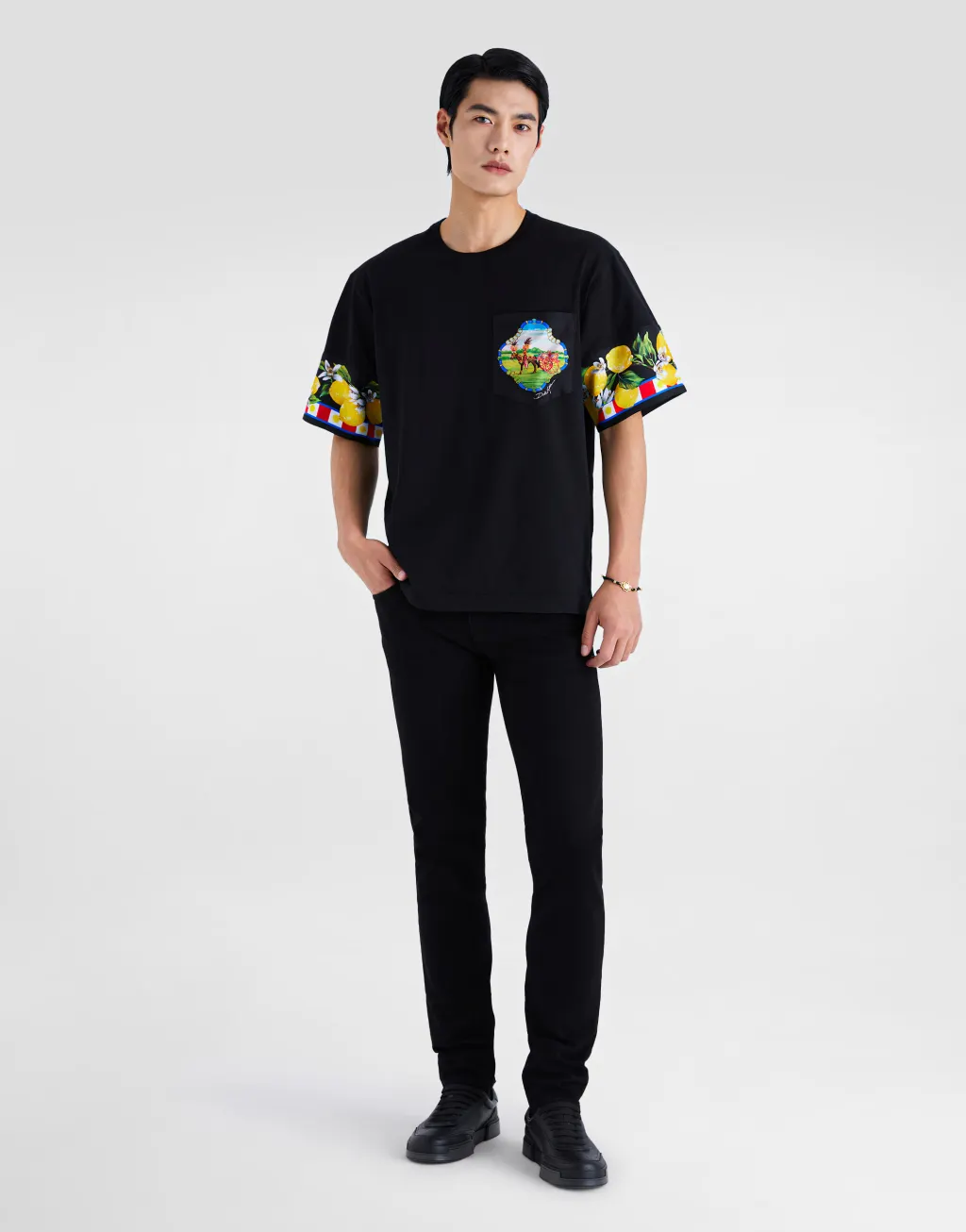 印花平纹针织 T 恤衫