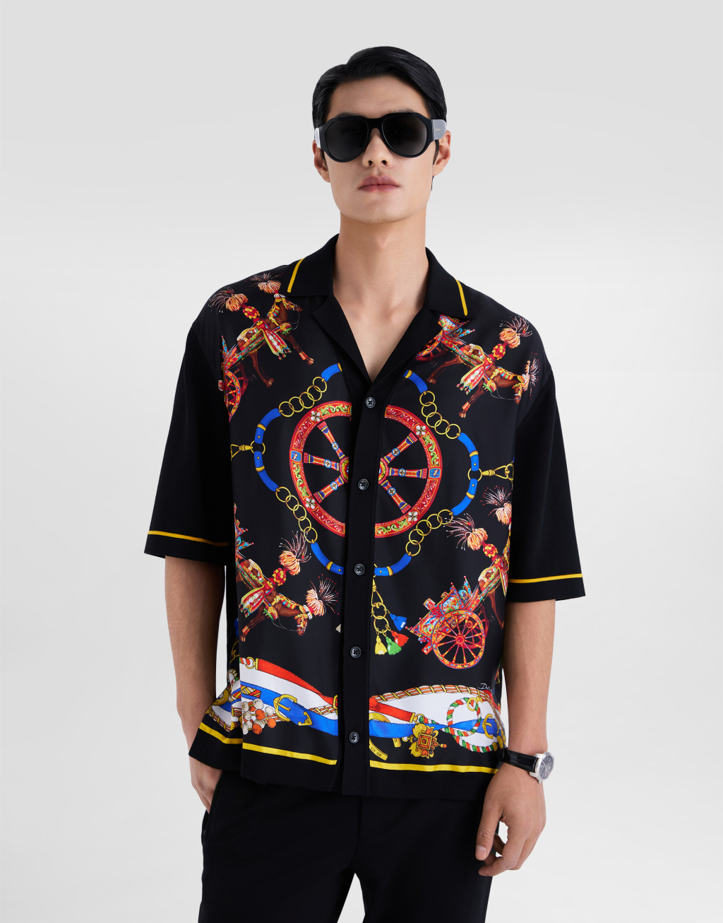 Carretto 印花斜纹衬衫4