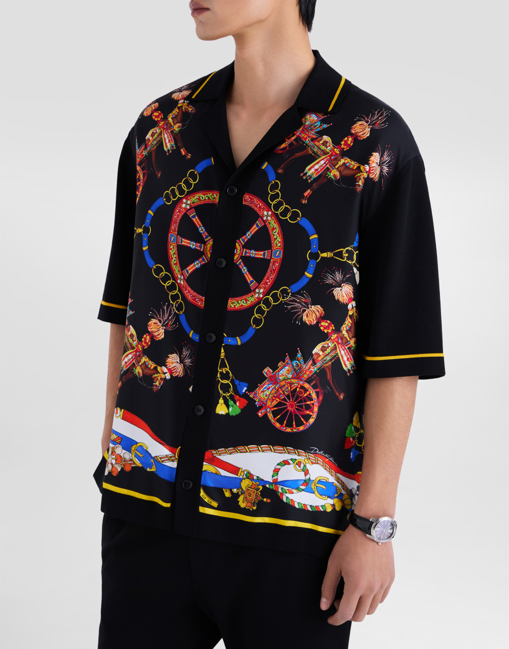 Carretto 印花斜纹衬衫5