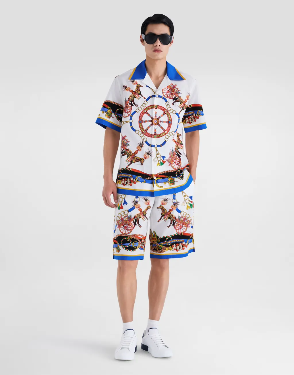 印花府绸夏威夷衬衫