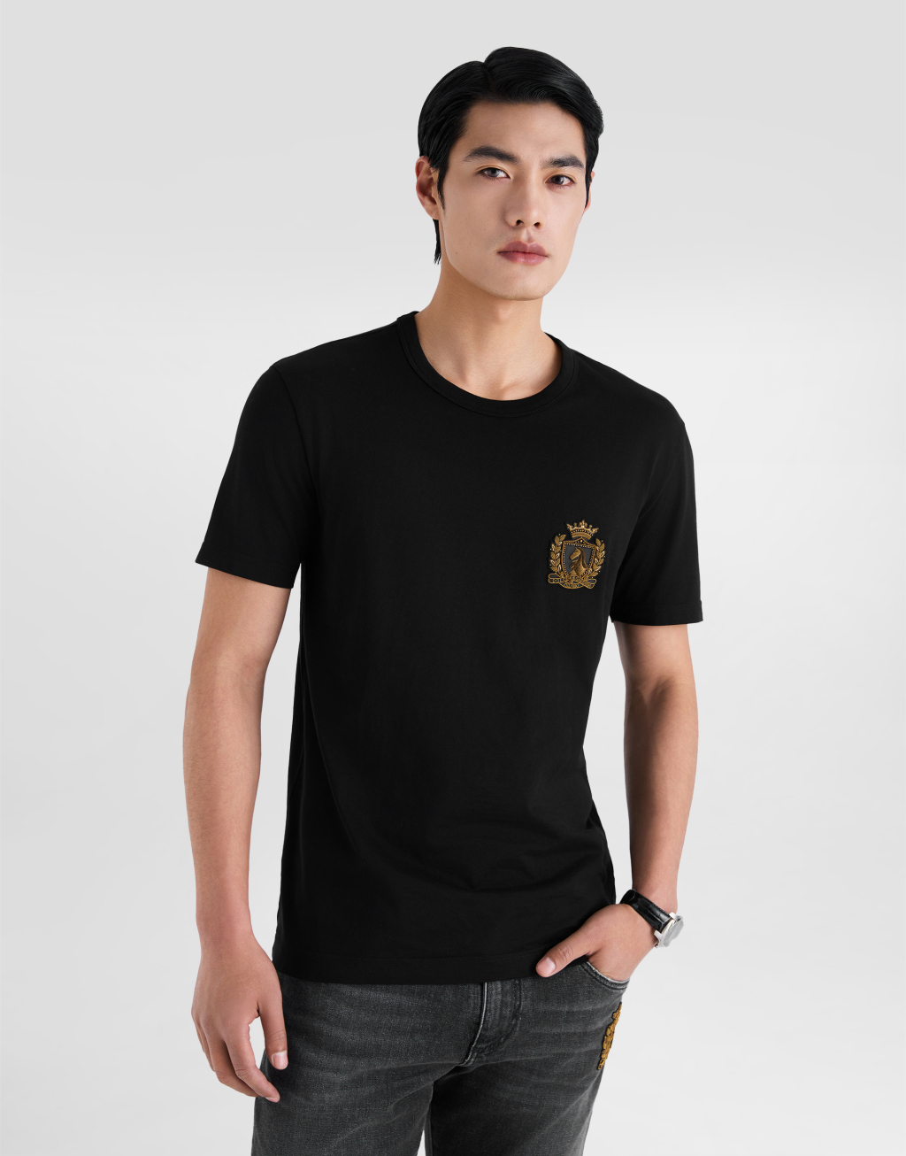 棉质纹章贴饰T恤4