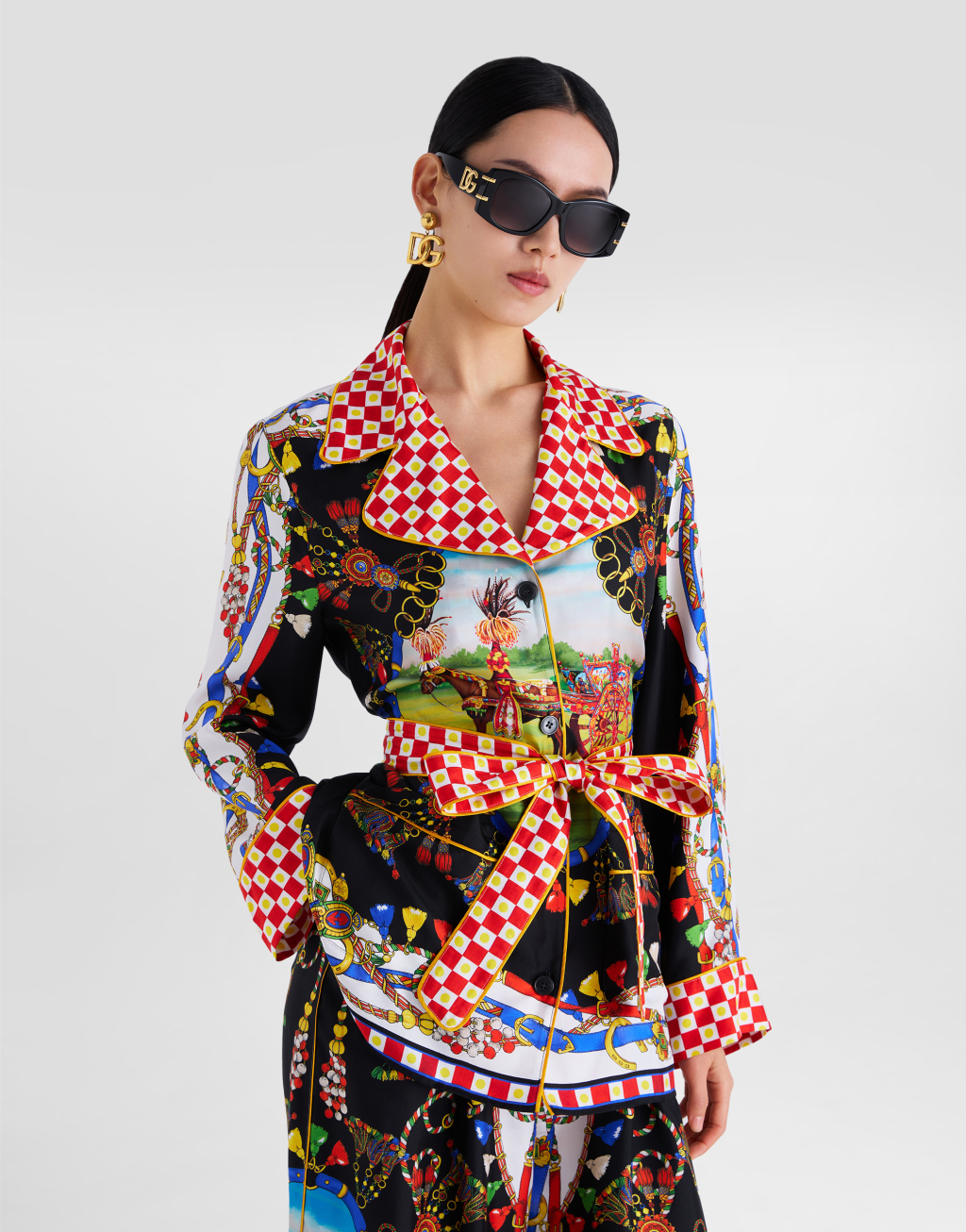 印花真丝斜纹衬衫4