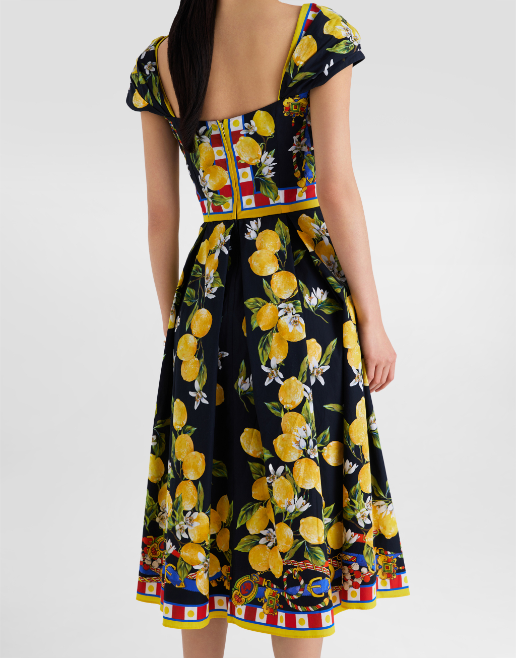 印花府绸连衣裙5