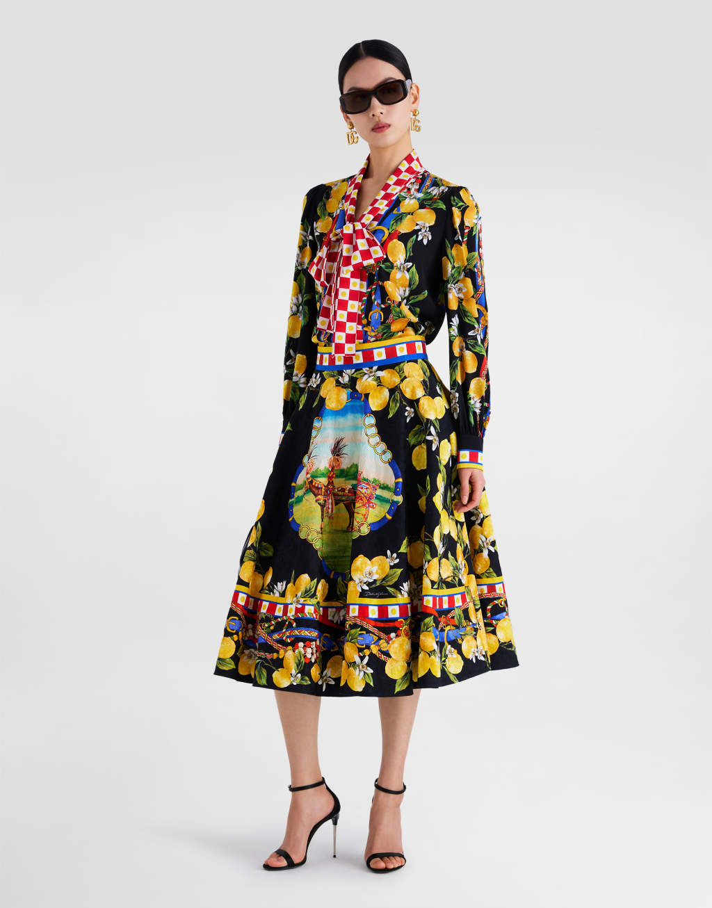 印花提花织锦半裙2