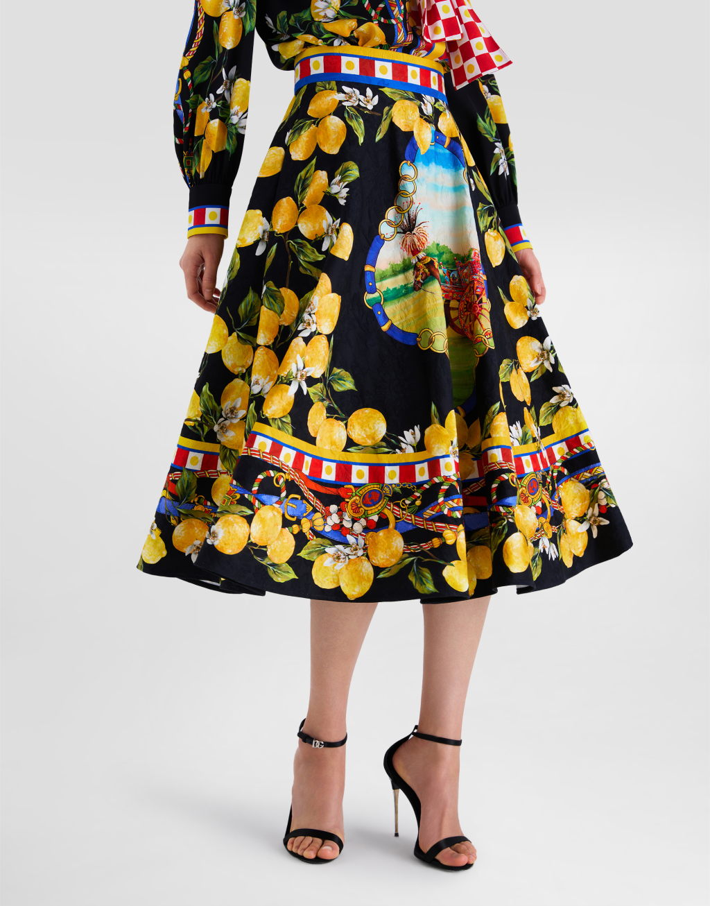 印花提花织锦半裙4