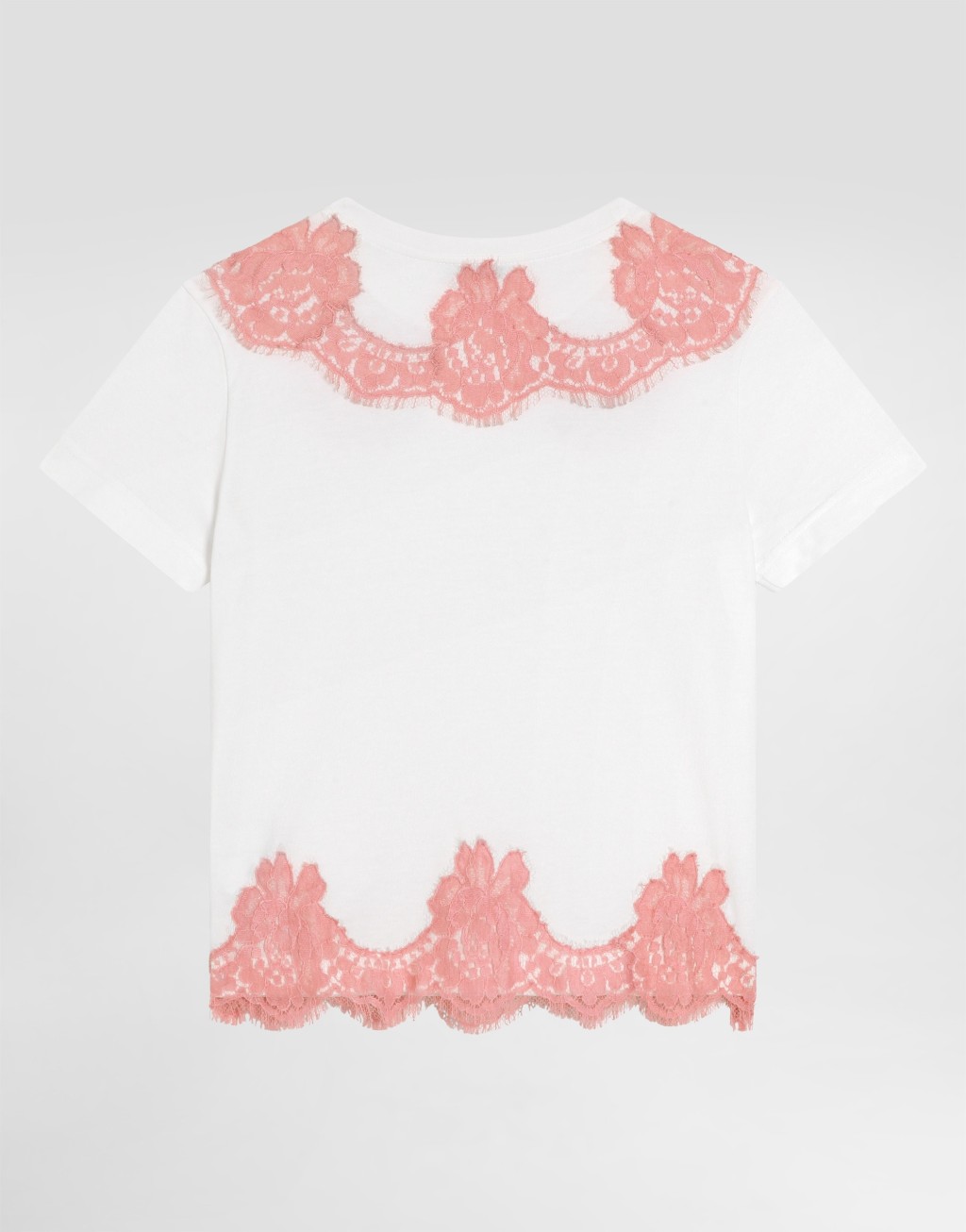 针织T恤 饰以蕾丝与DG刺绣2