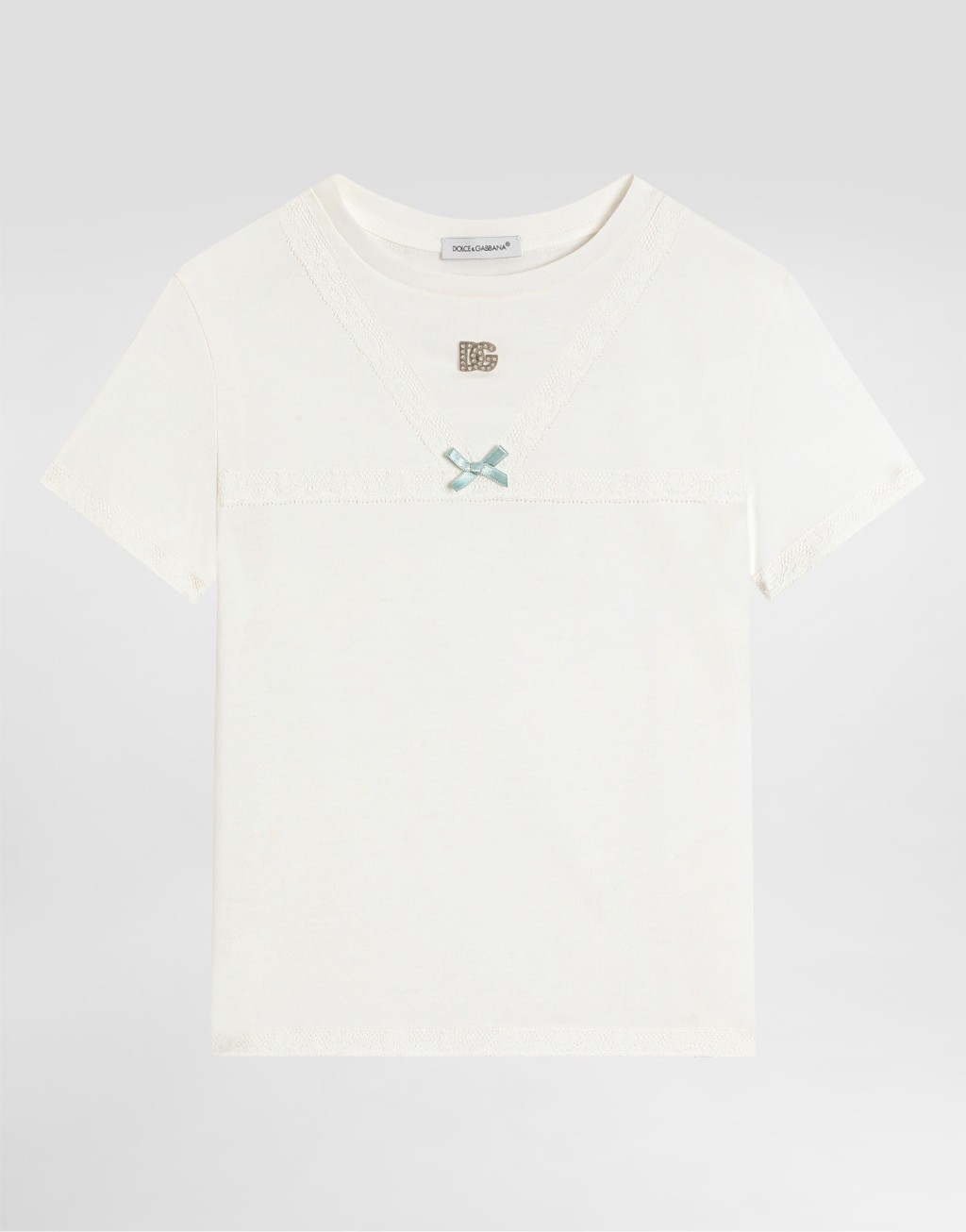 T恤 泽西棉 饰以水钻金属DG标识1