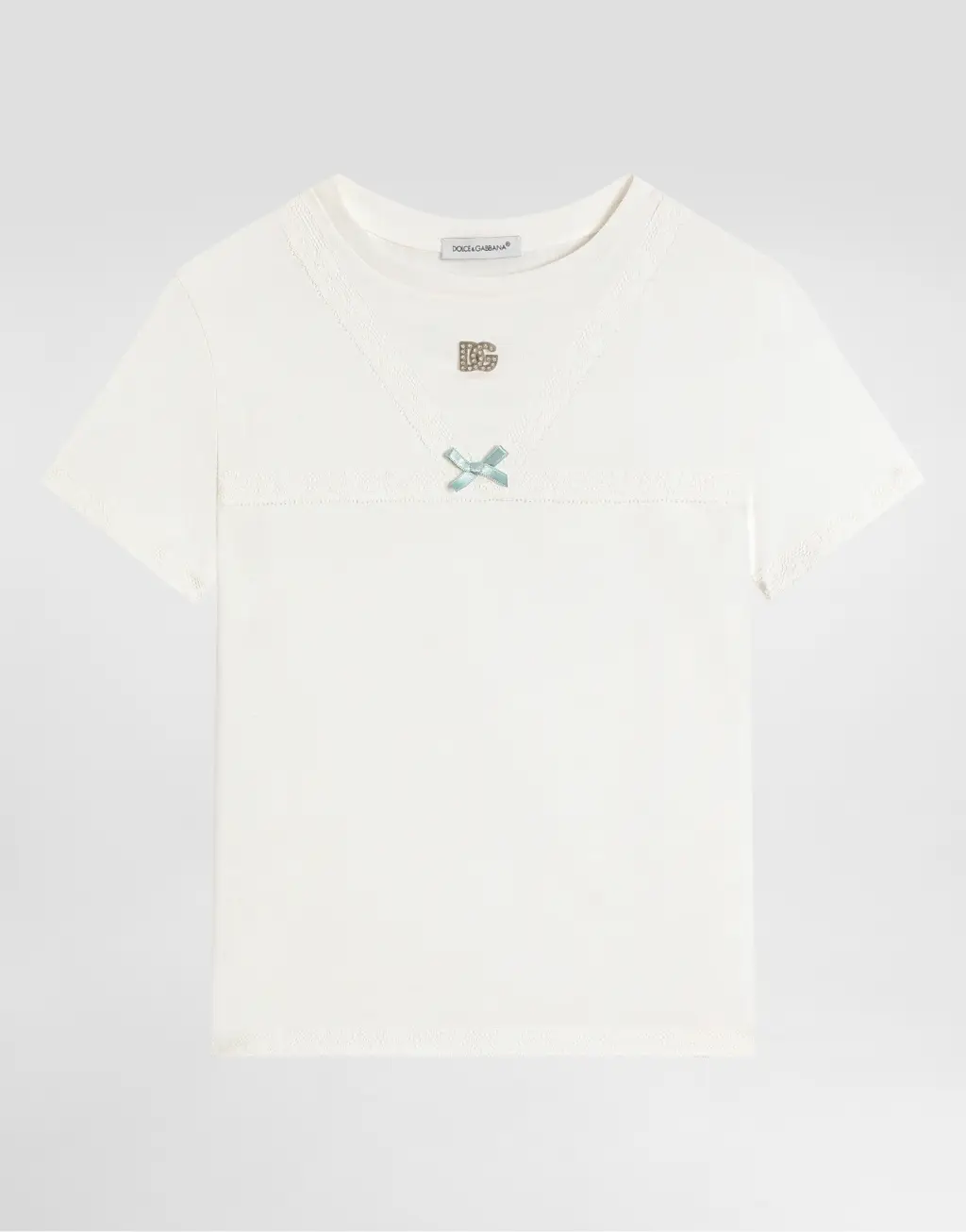 T恤 泽西棉 饰以水钻金属DG标识