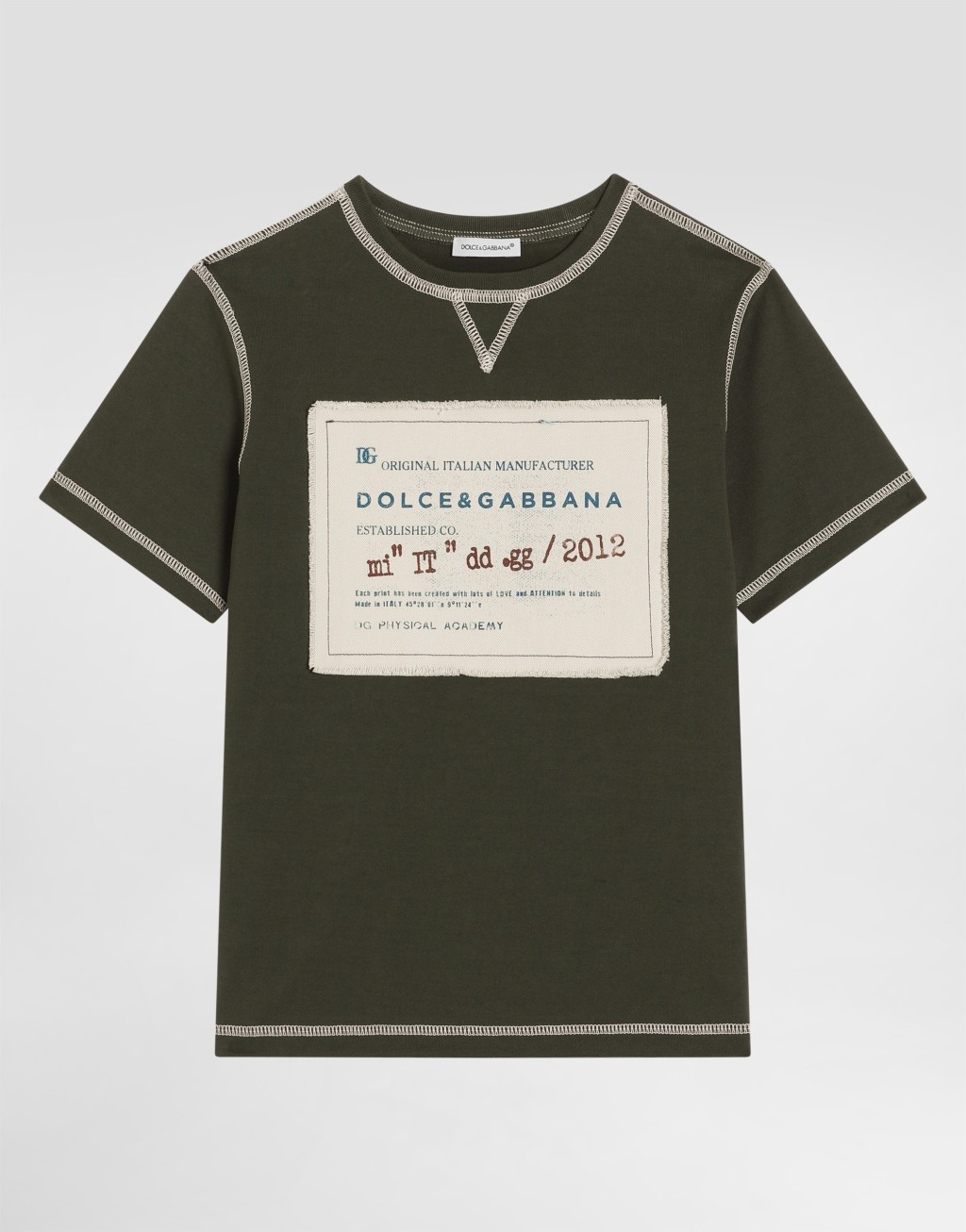 针织T恤 饰以贴布印花1