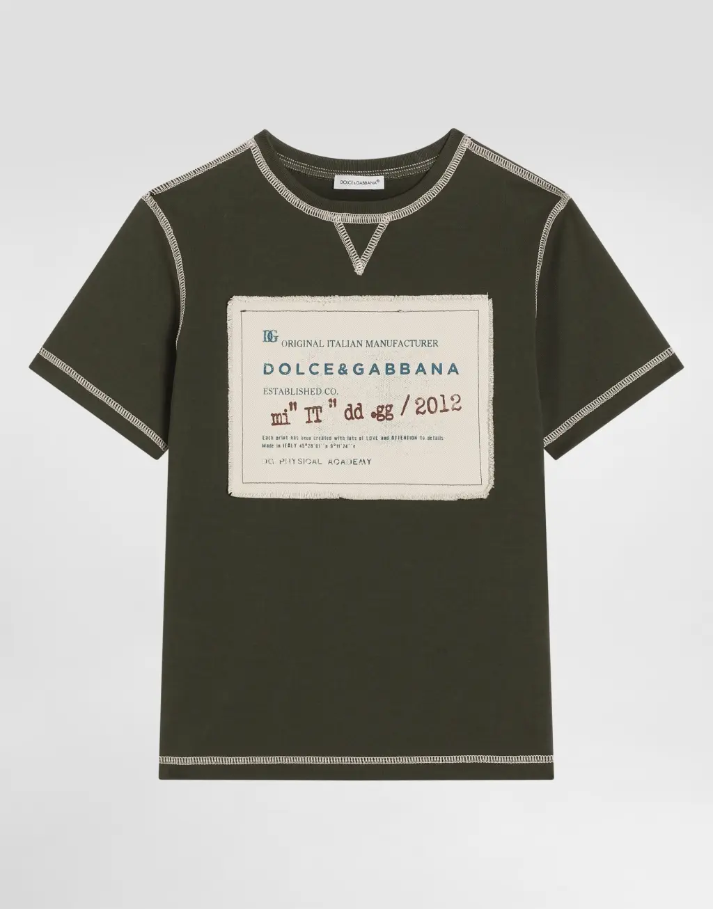 针织T恤 饰以贴布印花