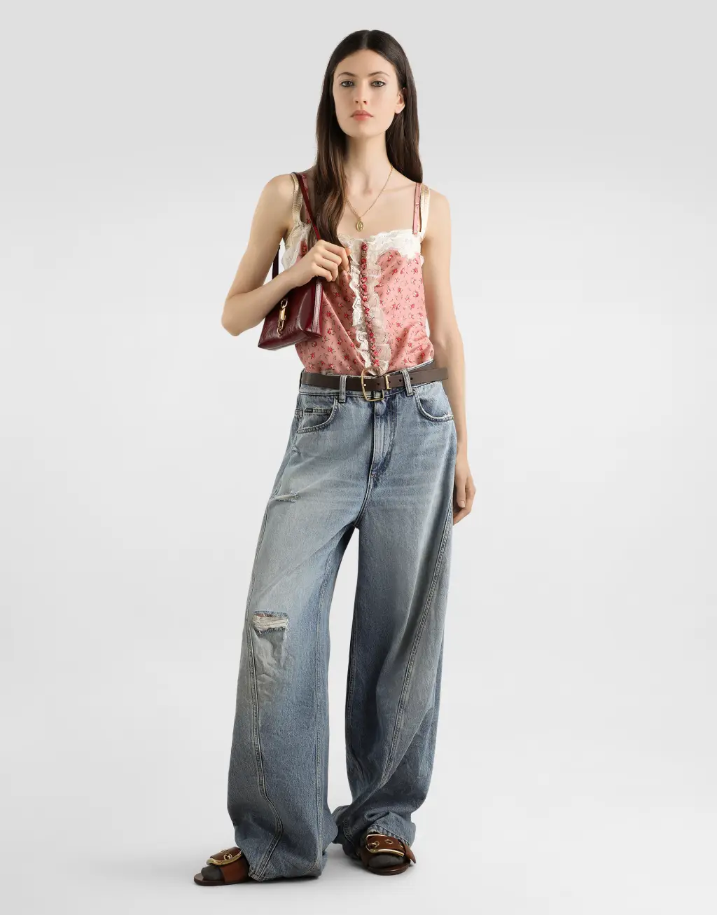 真丝上衣 小玫瑰印花