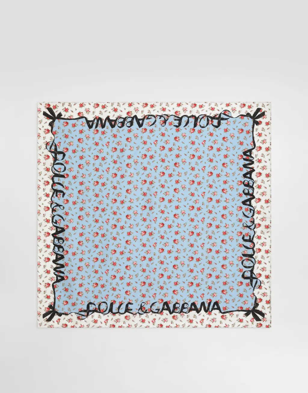 70x70 真丝斜纹绸围巾 玫瑰小花印花