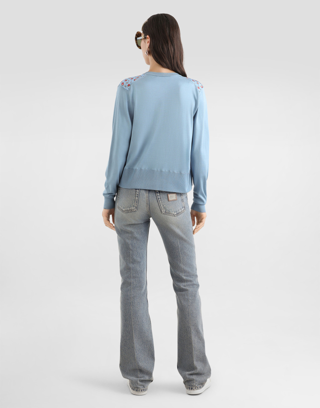 开衫 缎布 小玫瑰印花3