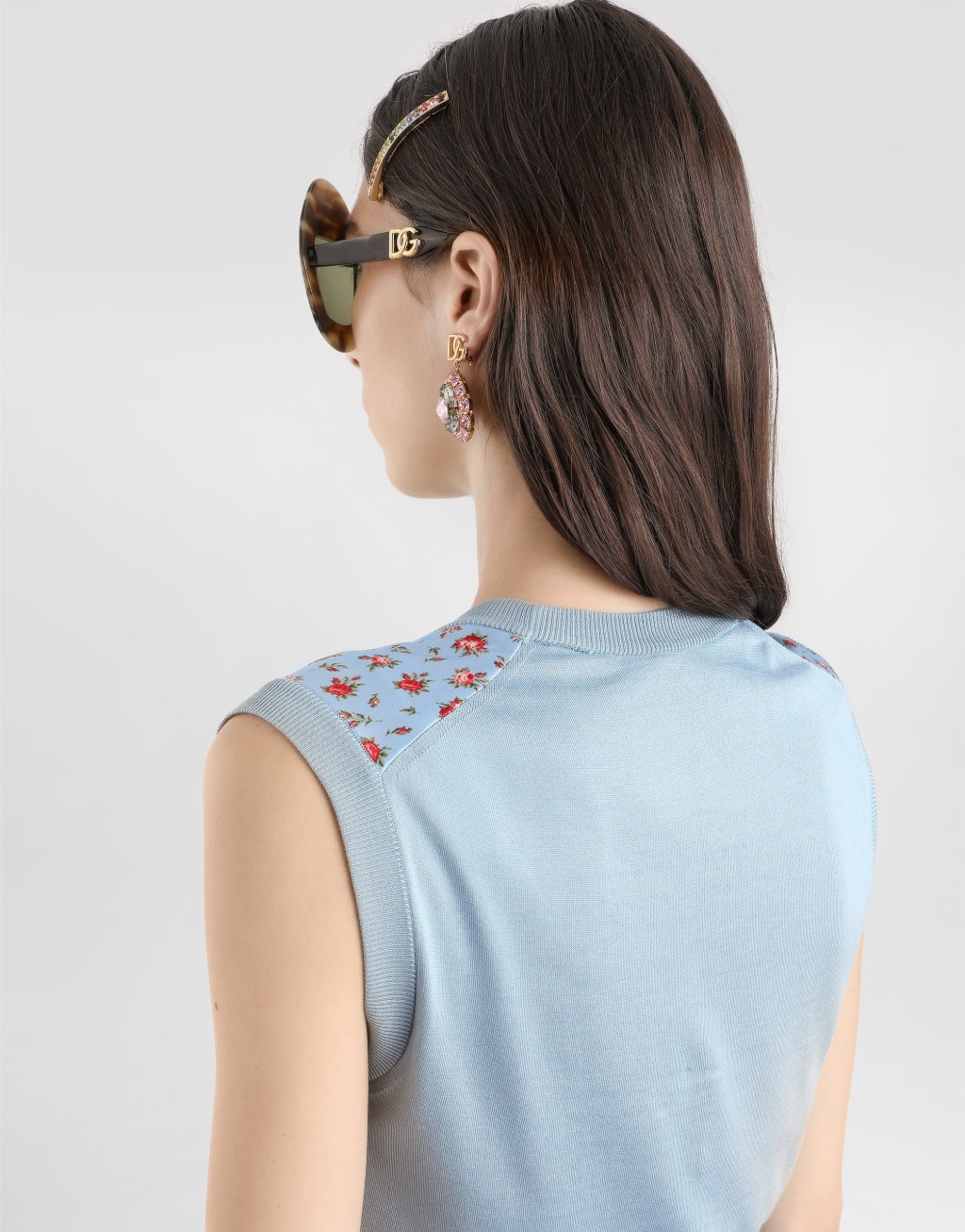 背心 真丝 小玫瑰印花5