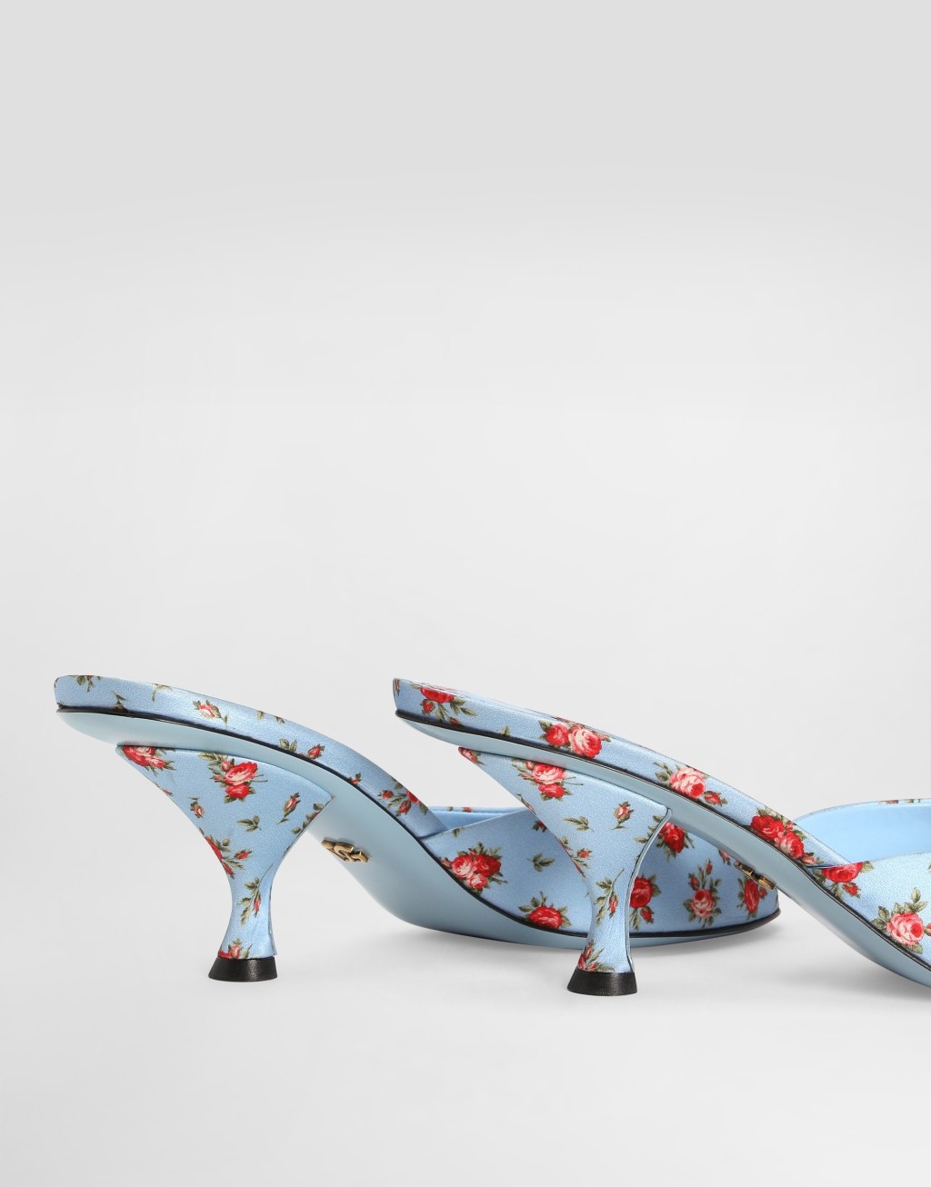 Keira 缎布穆勒鞋 玫瑰小花印花4
