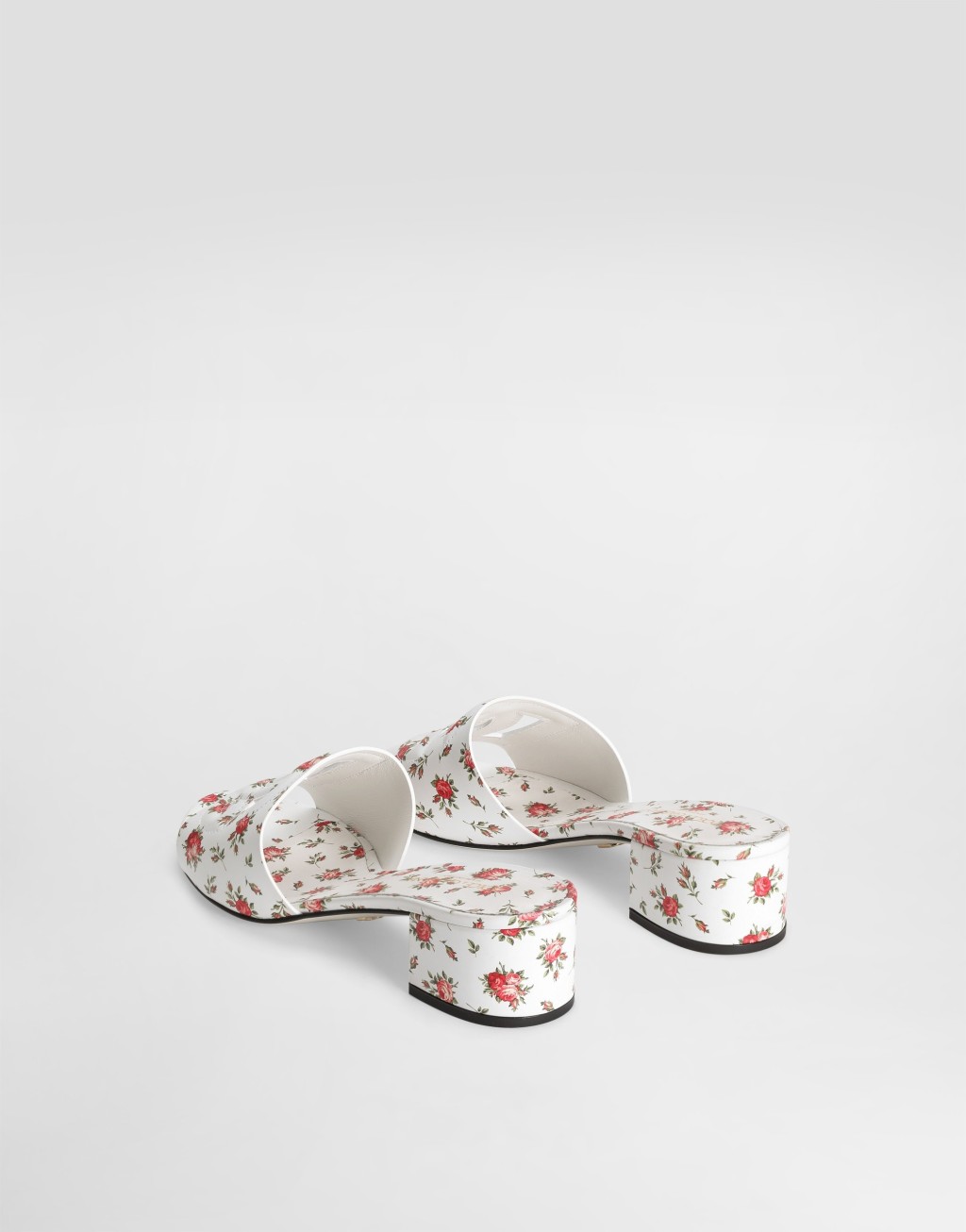 小牛皮穆勒鞋 玫瑰小花印花3