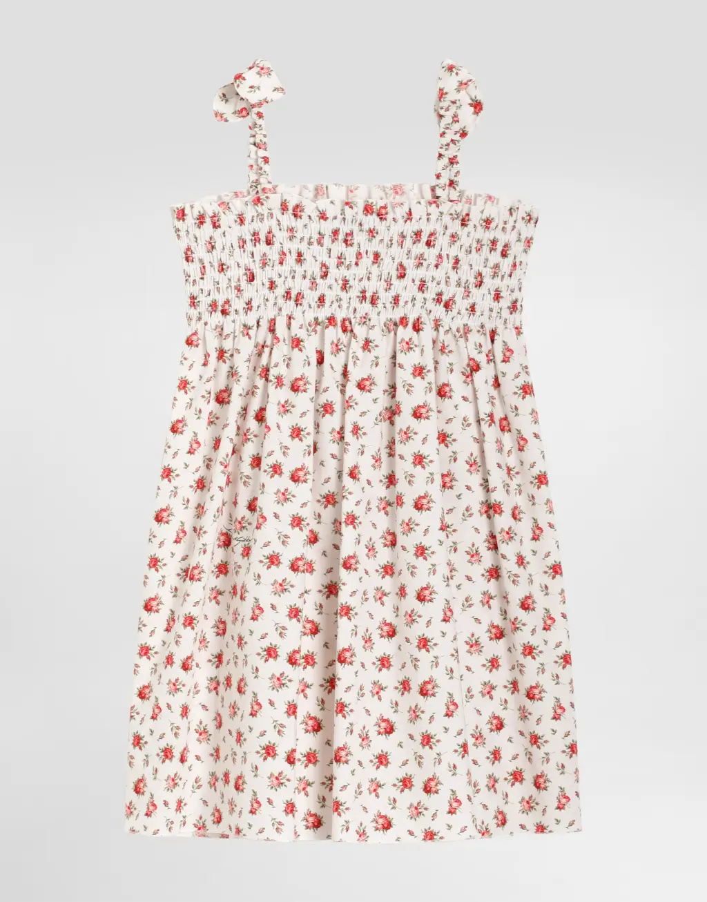 府绸连衣裙 小玫瑰印花