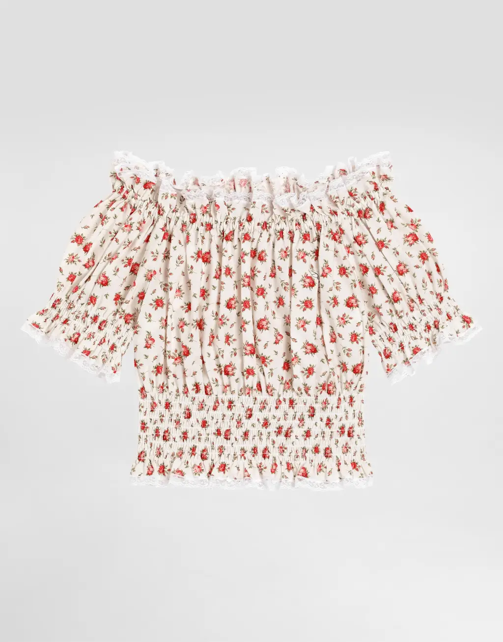 衬衫 府绸 小玫瑰印花