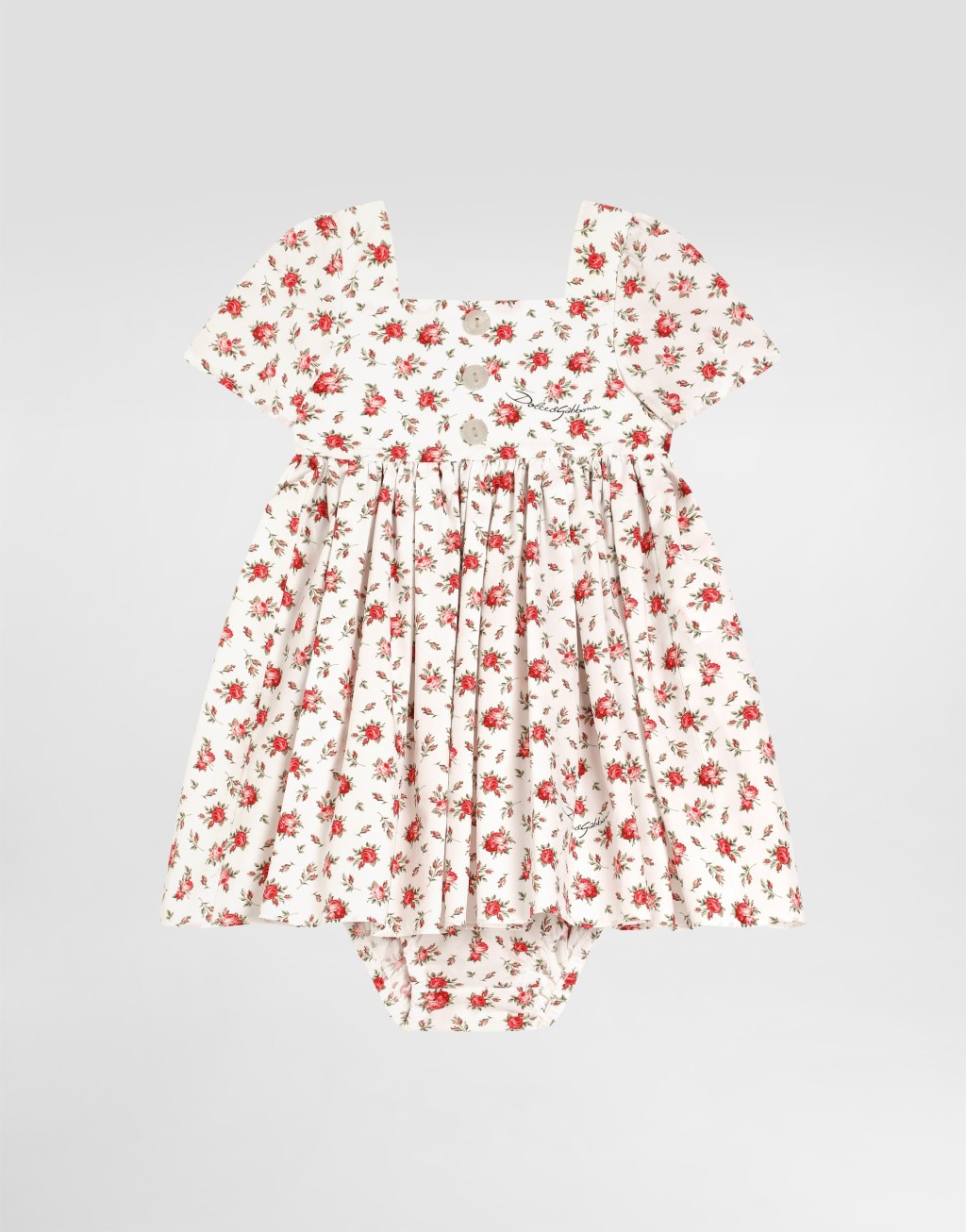 迷你府绸小玫瑰印花连衣裙1