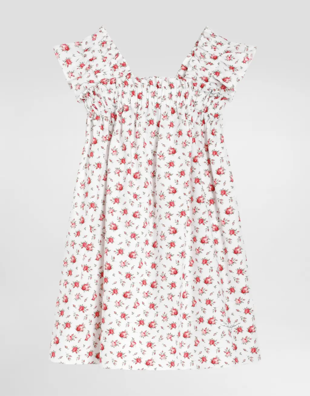 连衣裙 府绸 小玫瑰印花