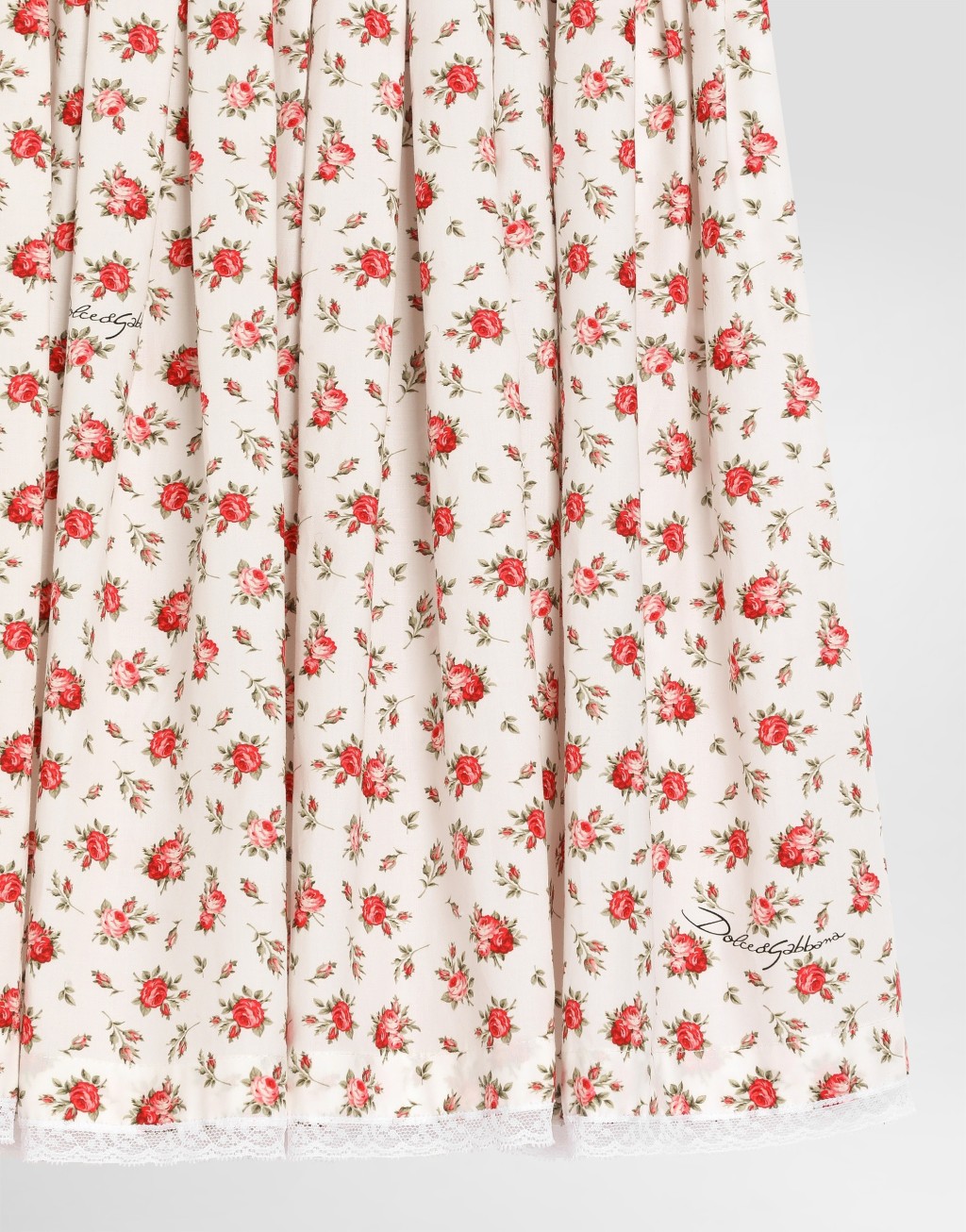 府绸小玫瑰印花半身裙4