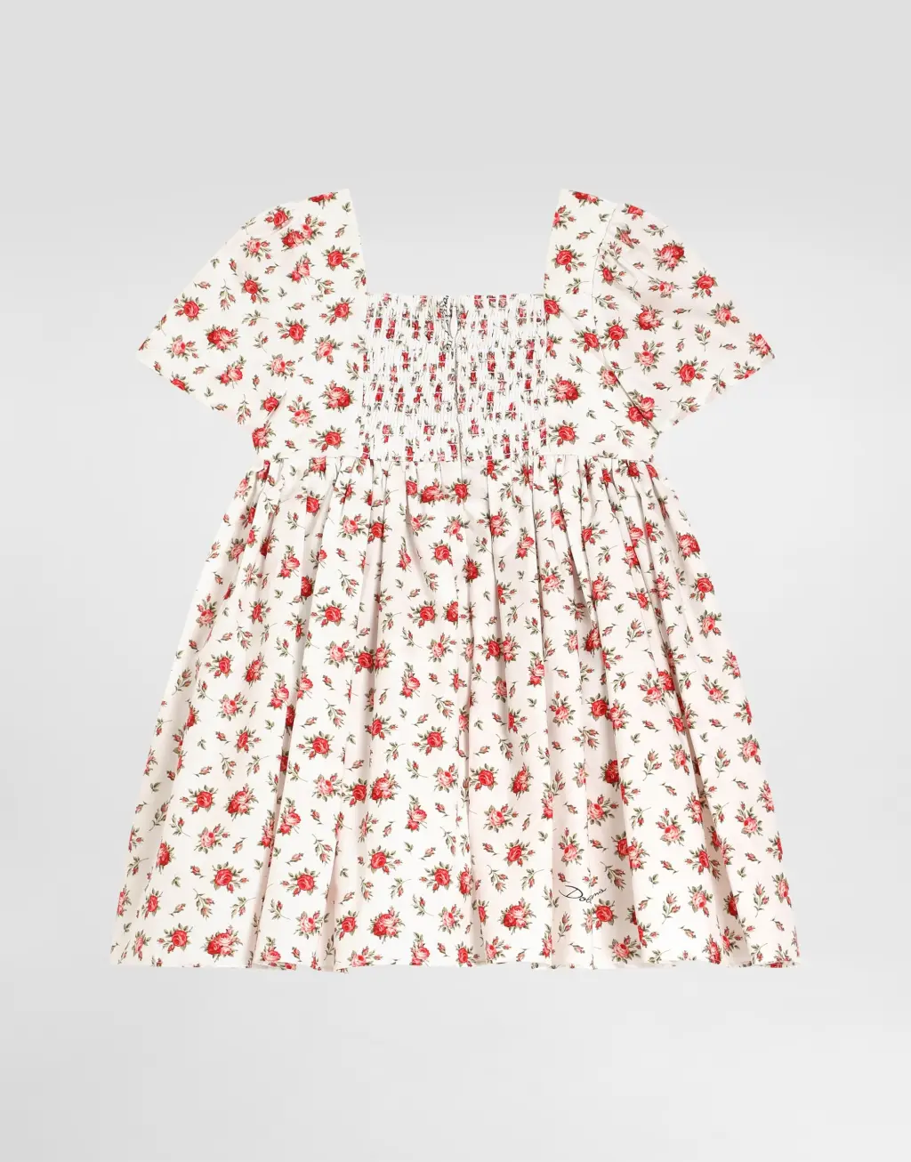 迷你府绸小玫瑰印花连衣裙