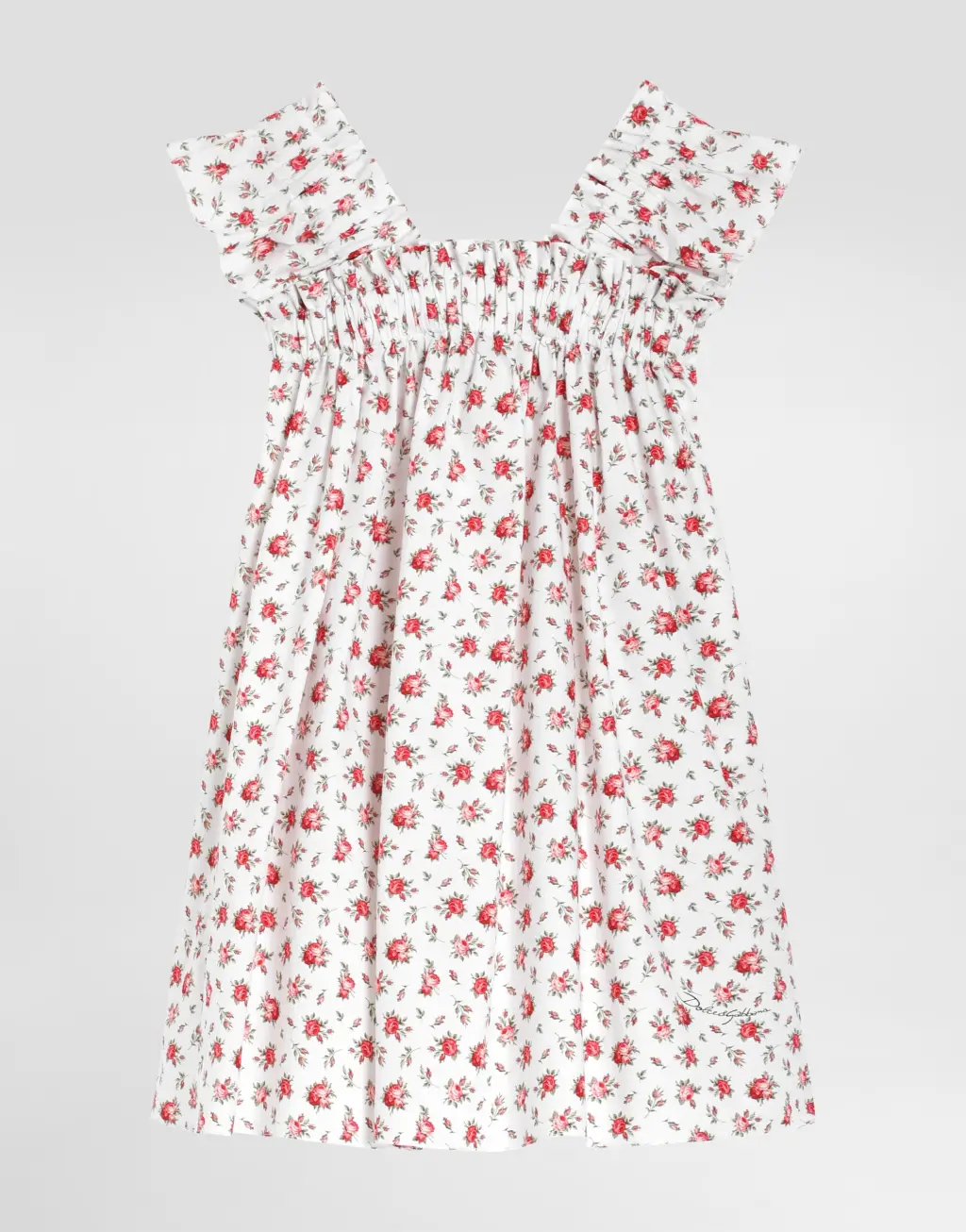 连衣裙 府绸 小玫瑰印花