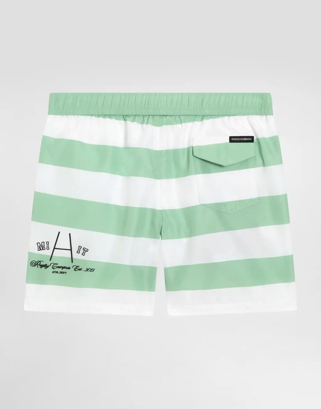 中长款尼龙泳裤 条纹效果