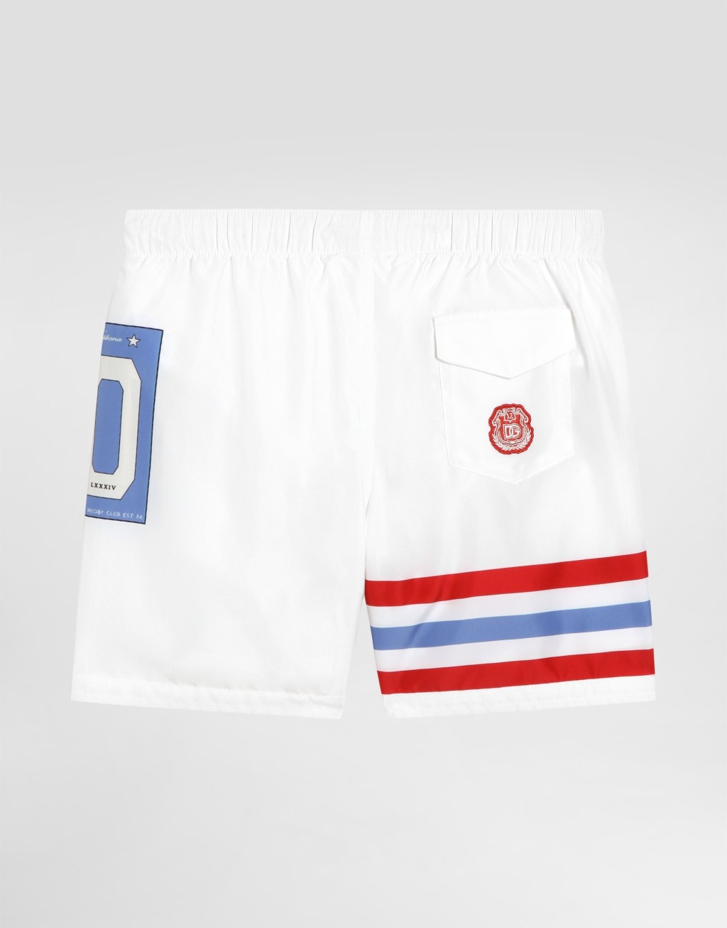 中长尼龙泳裤 条纹印花2