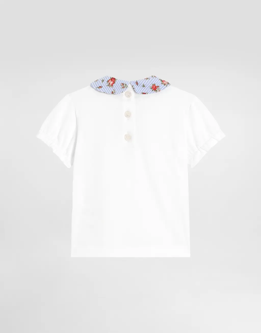 平纹针织T恤 饰以印花衣领与贴布徽章