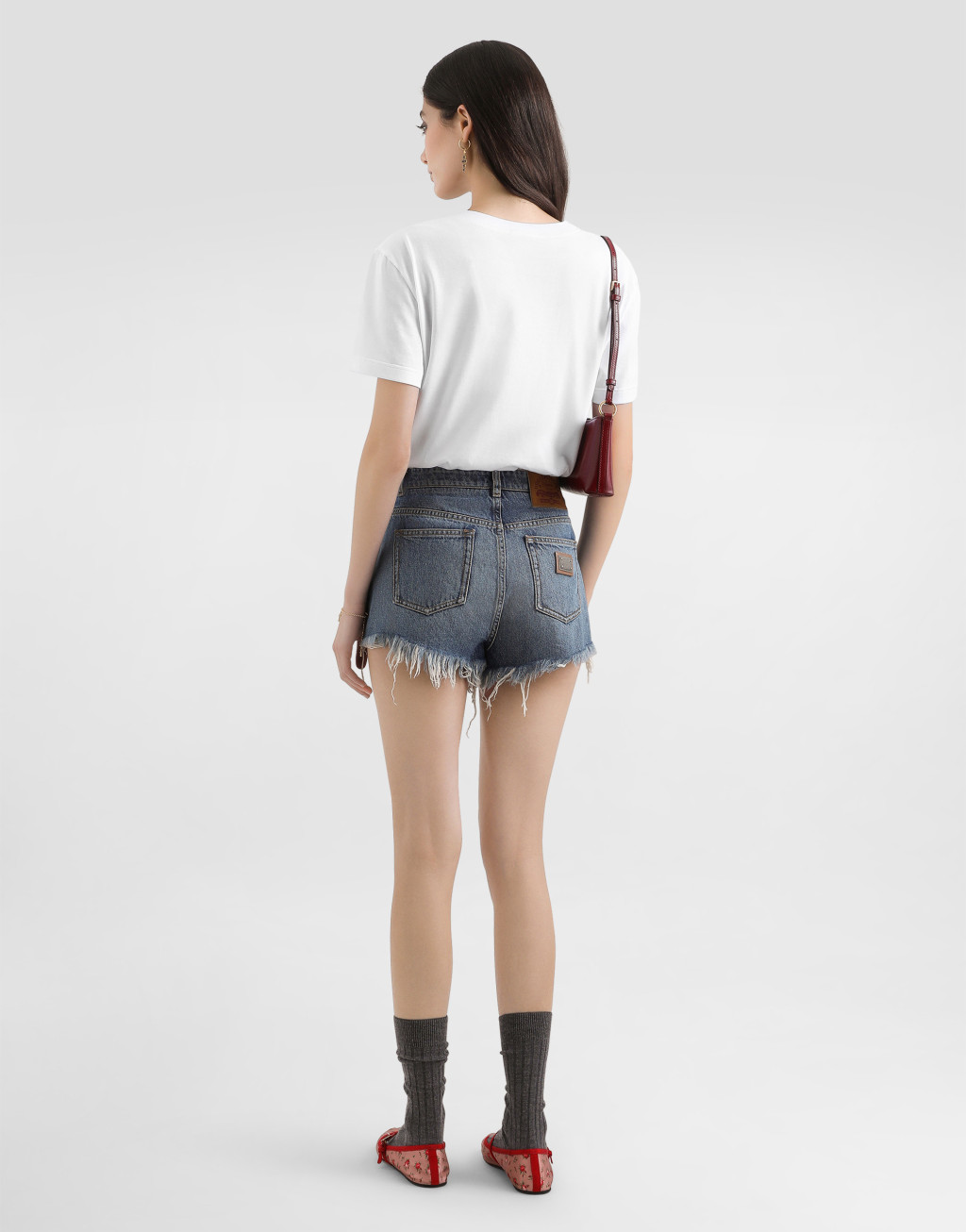 针织棉T恤 饰以DG印花贴布3