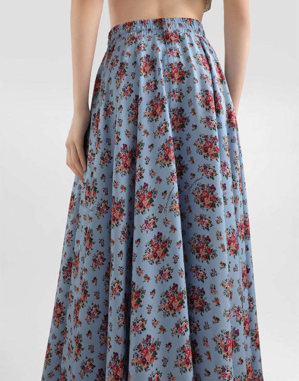 圆摆半身裙 小花束印花4