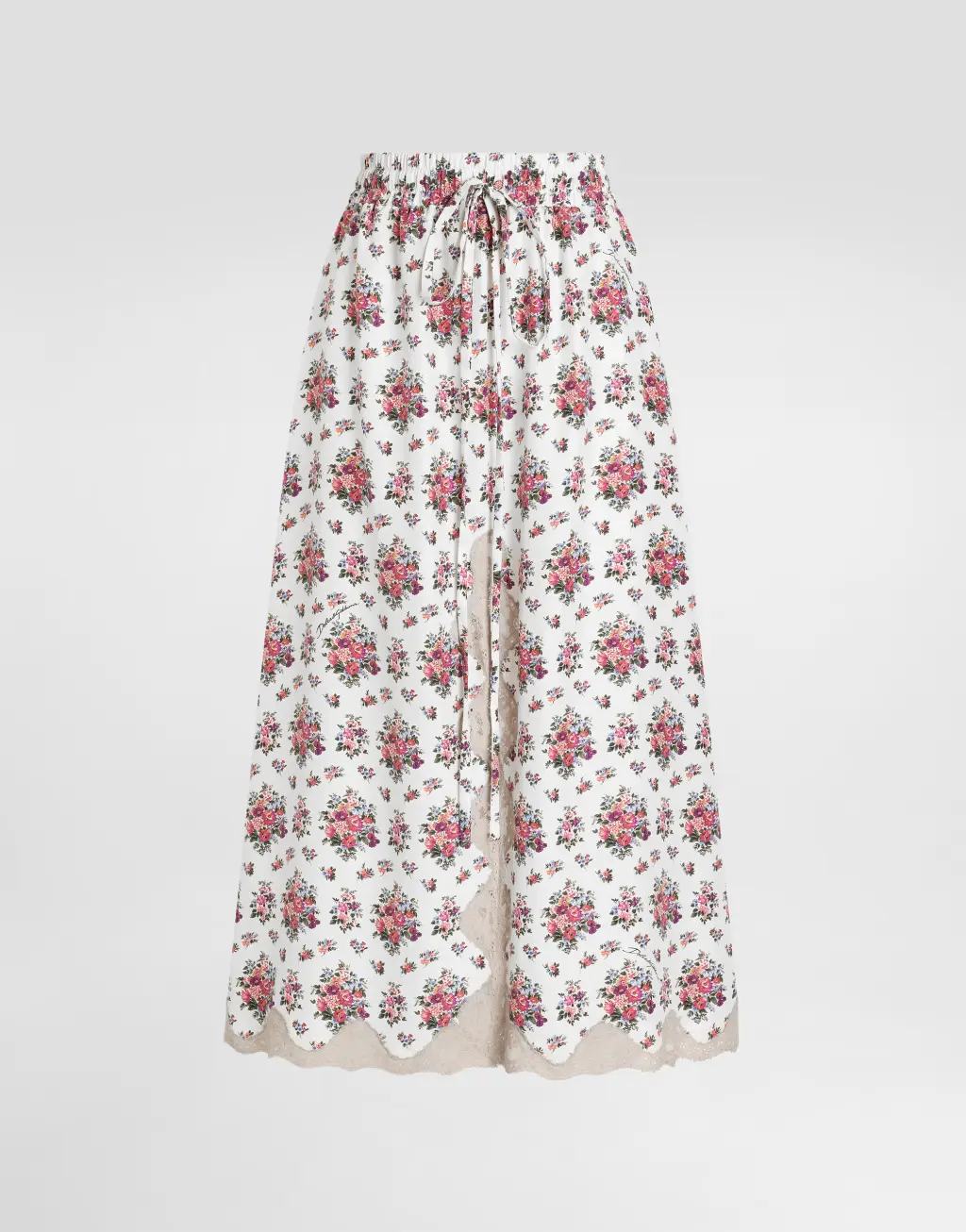Midi半身裙 小花束印花