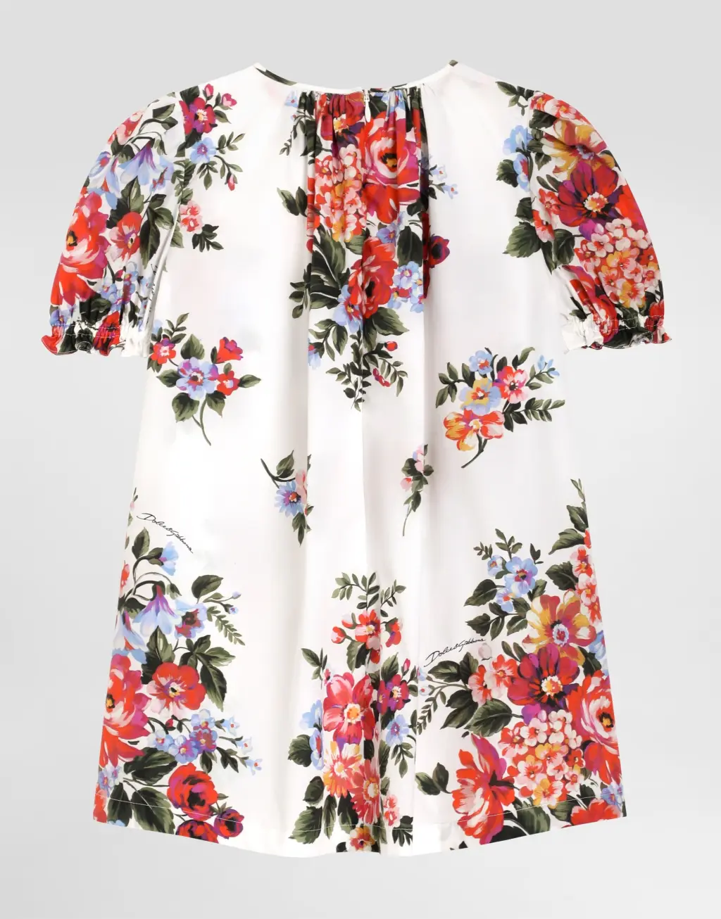 棉质连衣裙 花束印花