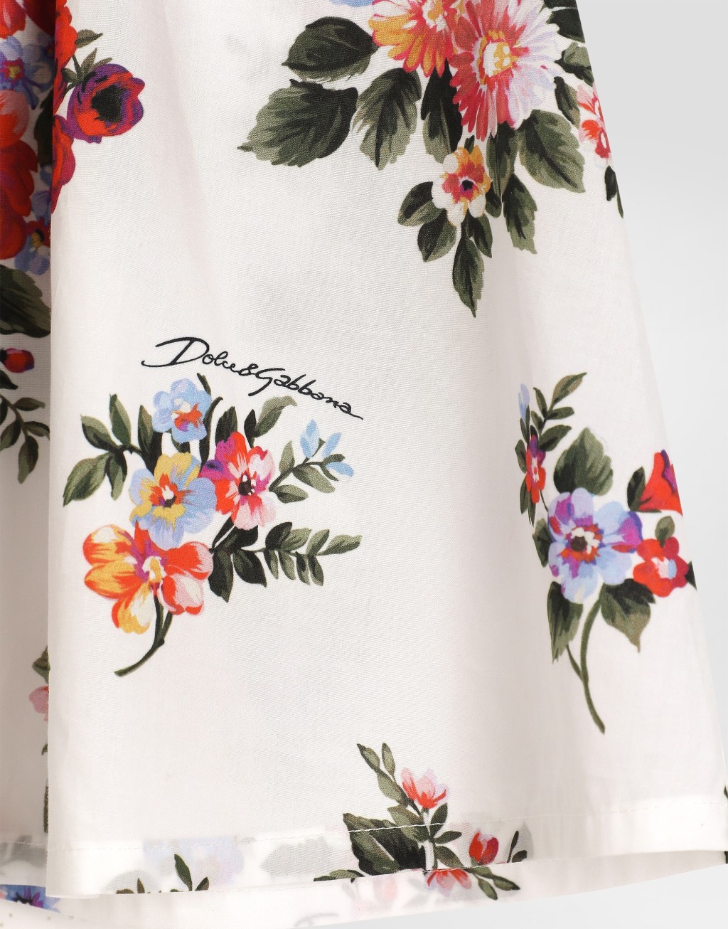 连衣裙轻盈府绸花束印花4