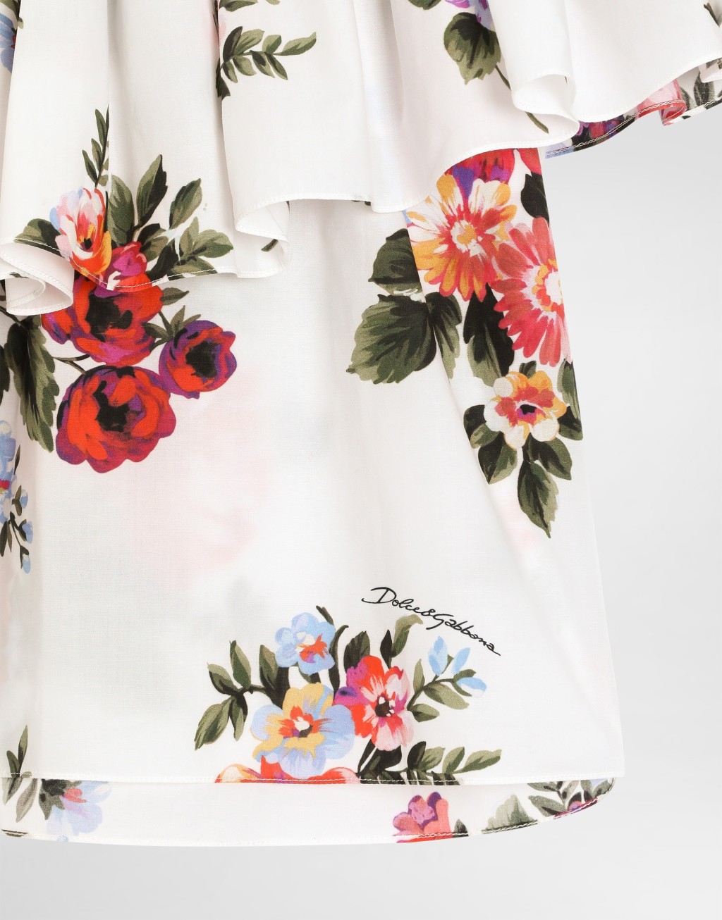 府绸上衣 花束印花4