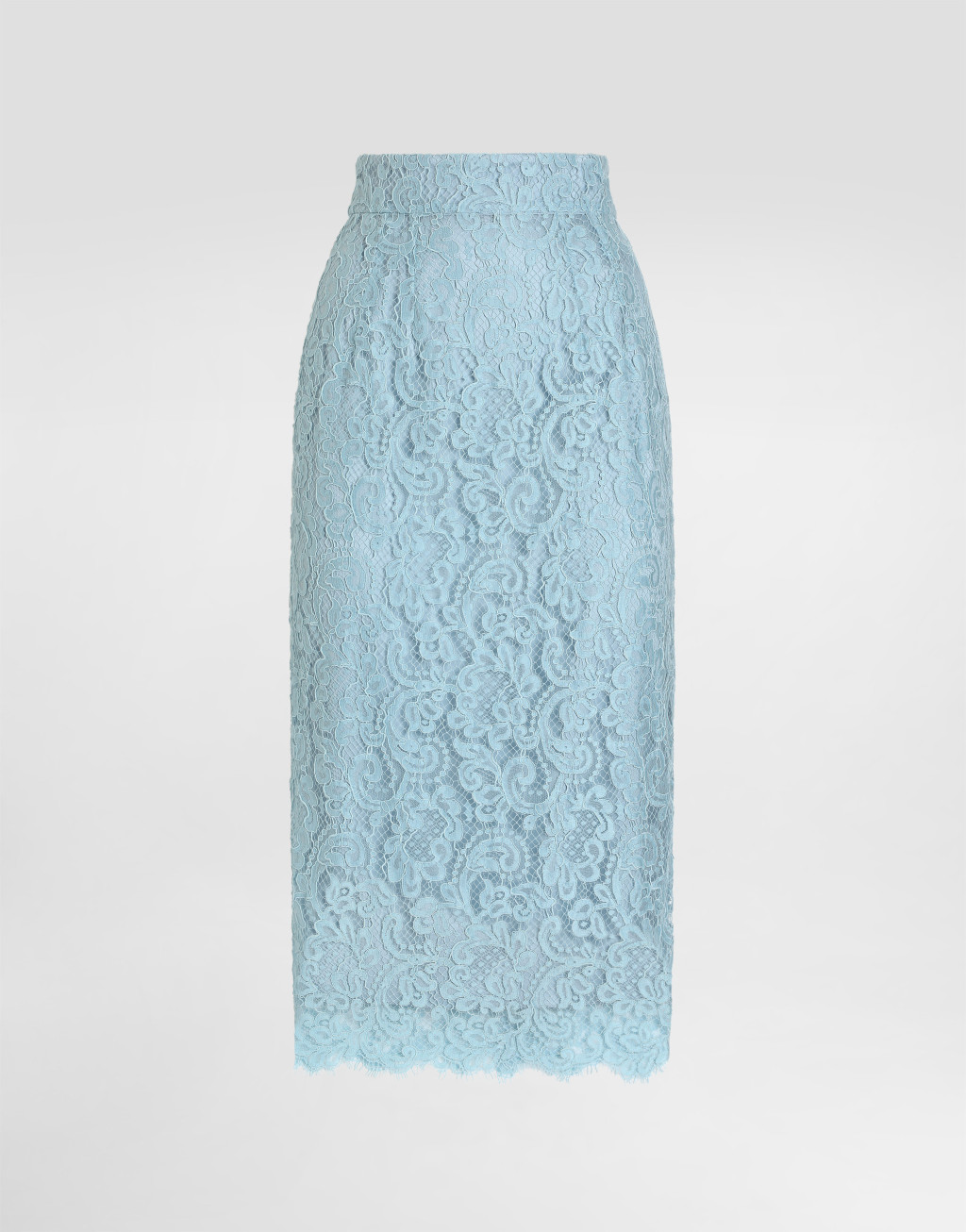 中长半身裙 绳绣蕾丝1