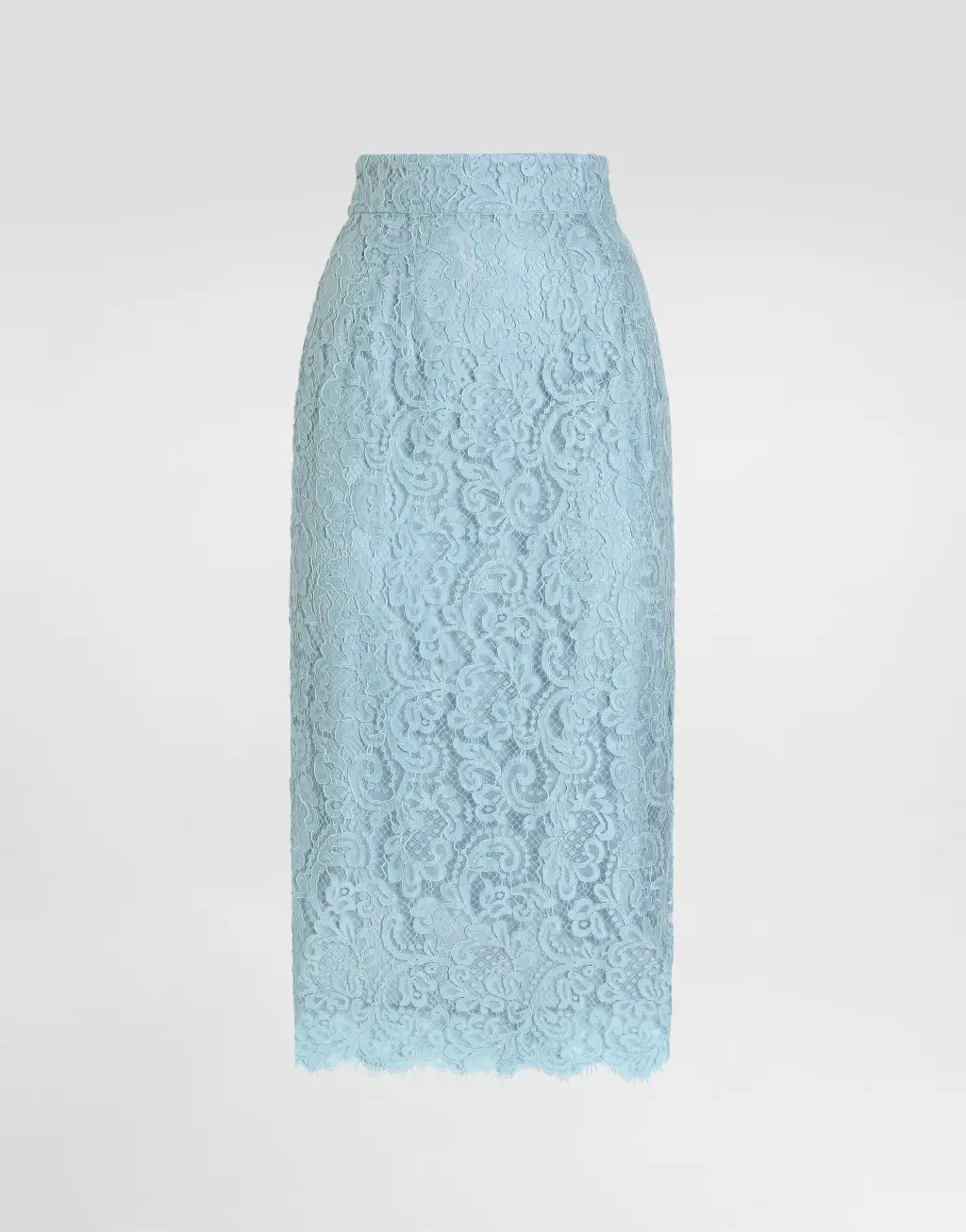 中长半身裙 绳绣蕾丝