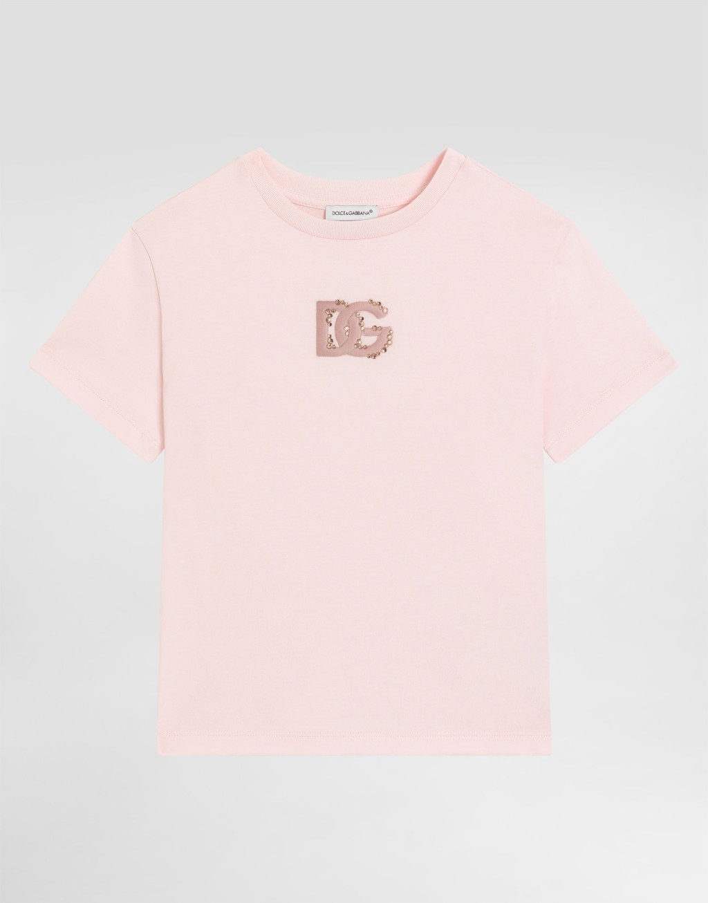 针织T恤 饰以DG刺绣与水钻1