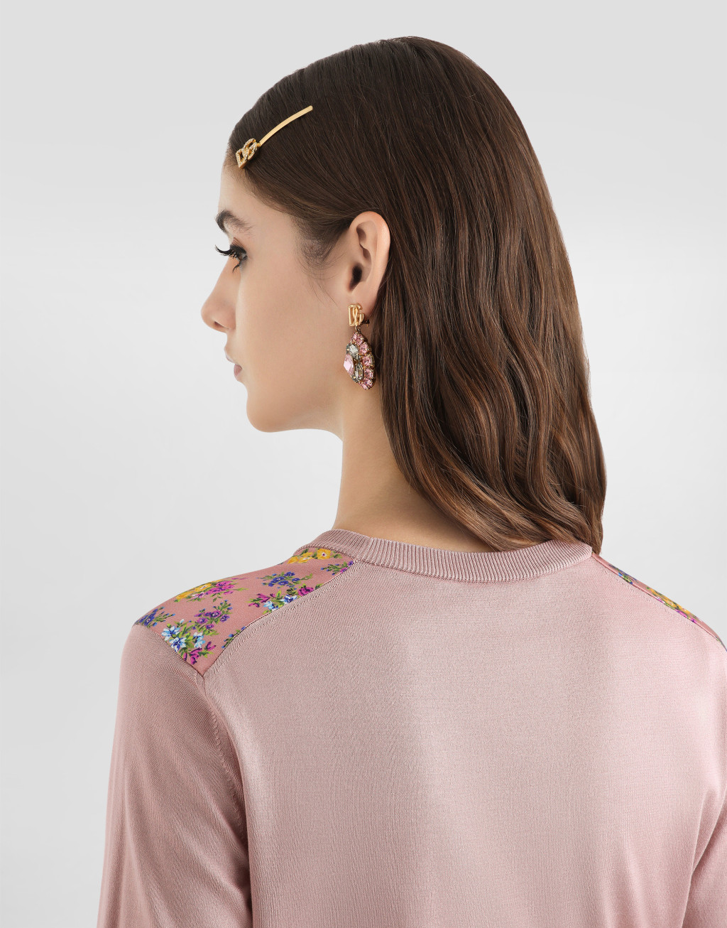 套头衫 真丝缎面 小碎花印花5