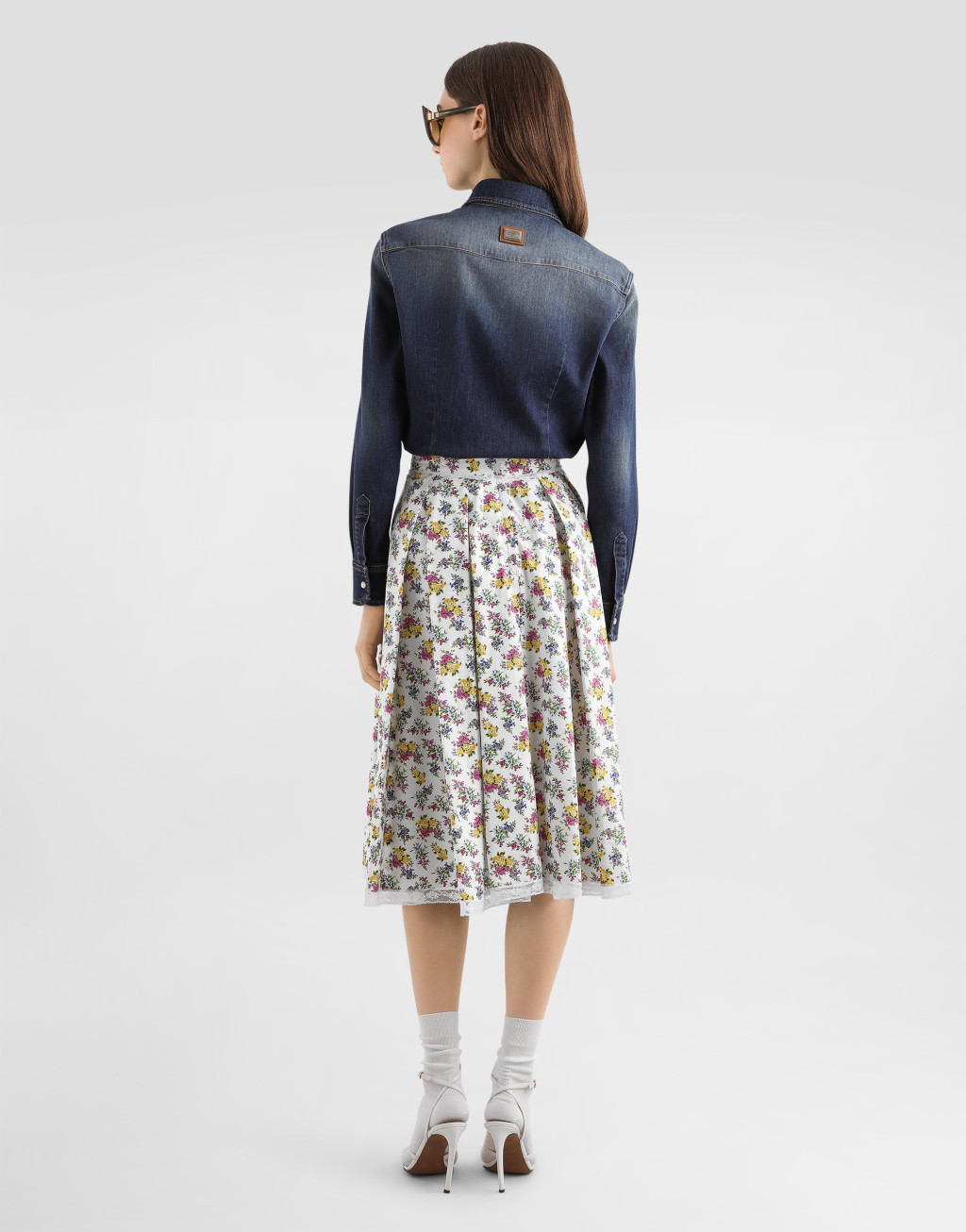 半身裙 府绸 褶裥 小碎花印花3