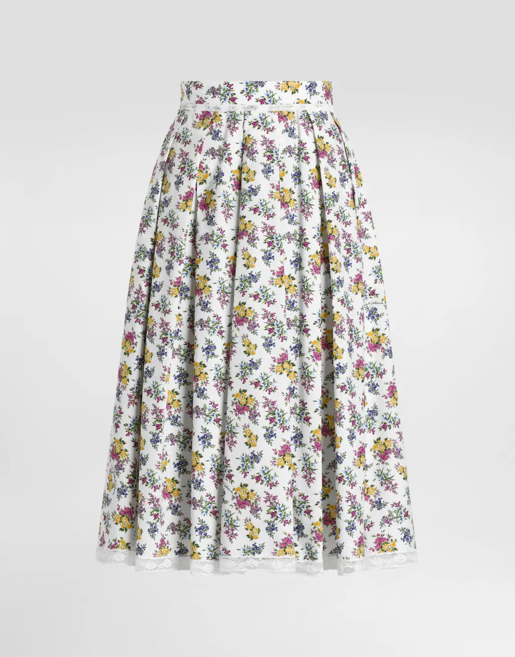 半身裙 府绸 褶裥 小碎花印花